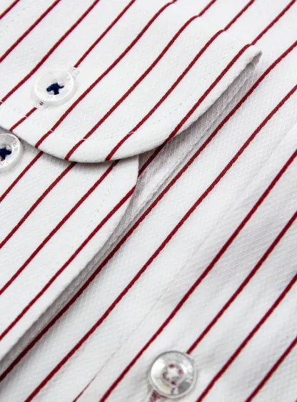 Red Pinstripe Business Shirt
