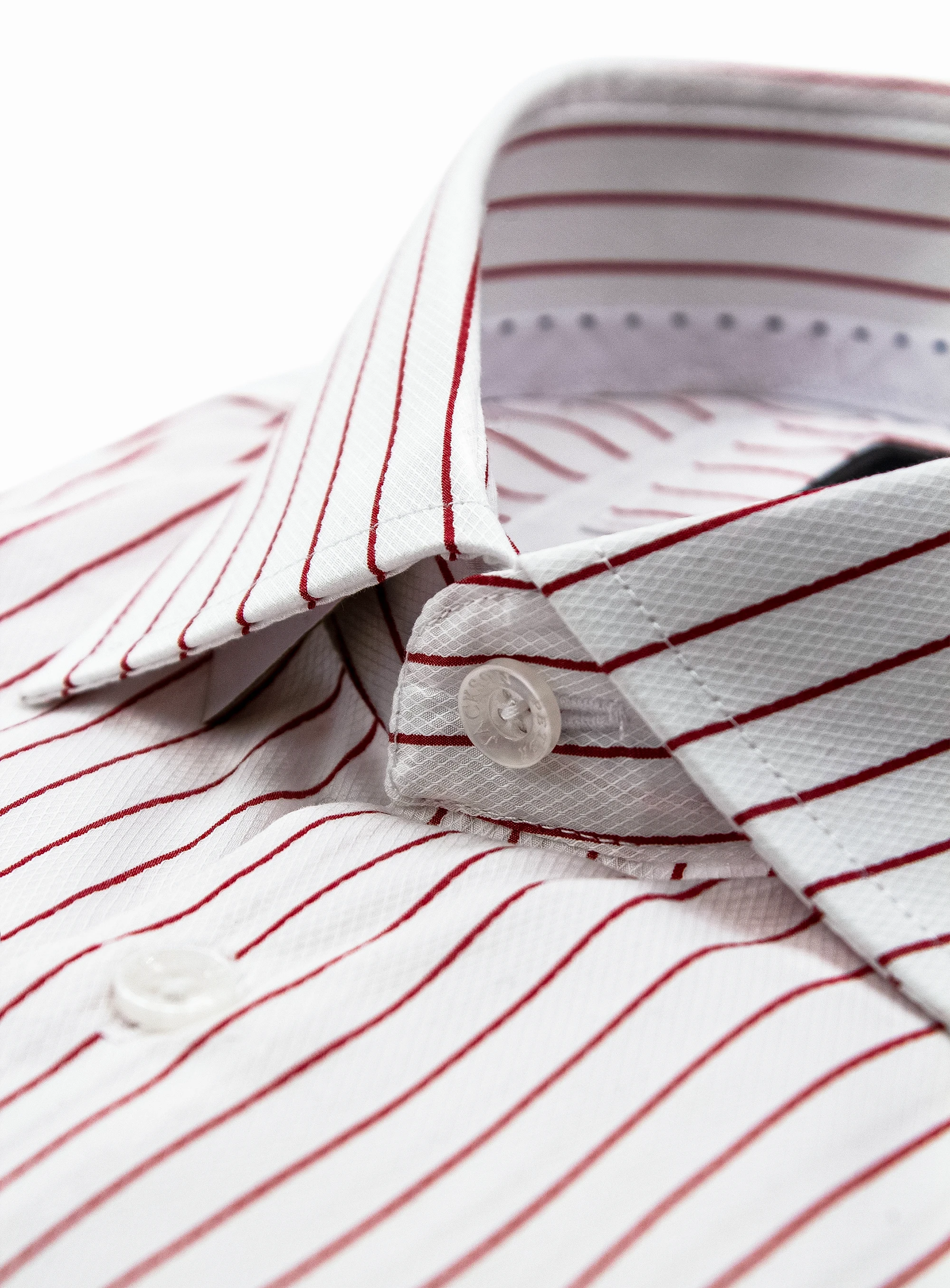 Red Pinstripe Business Shirt