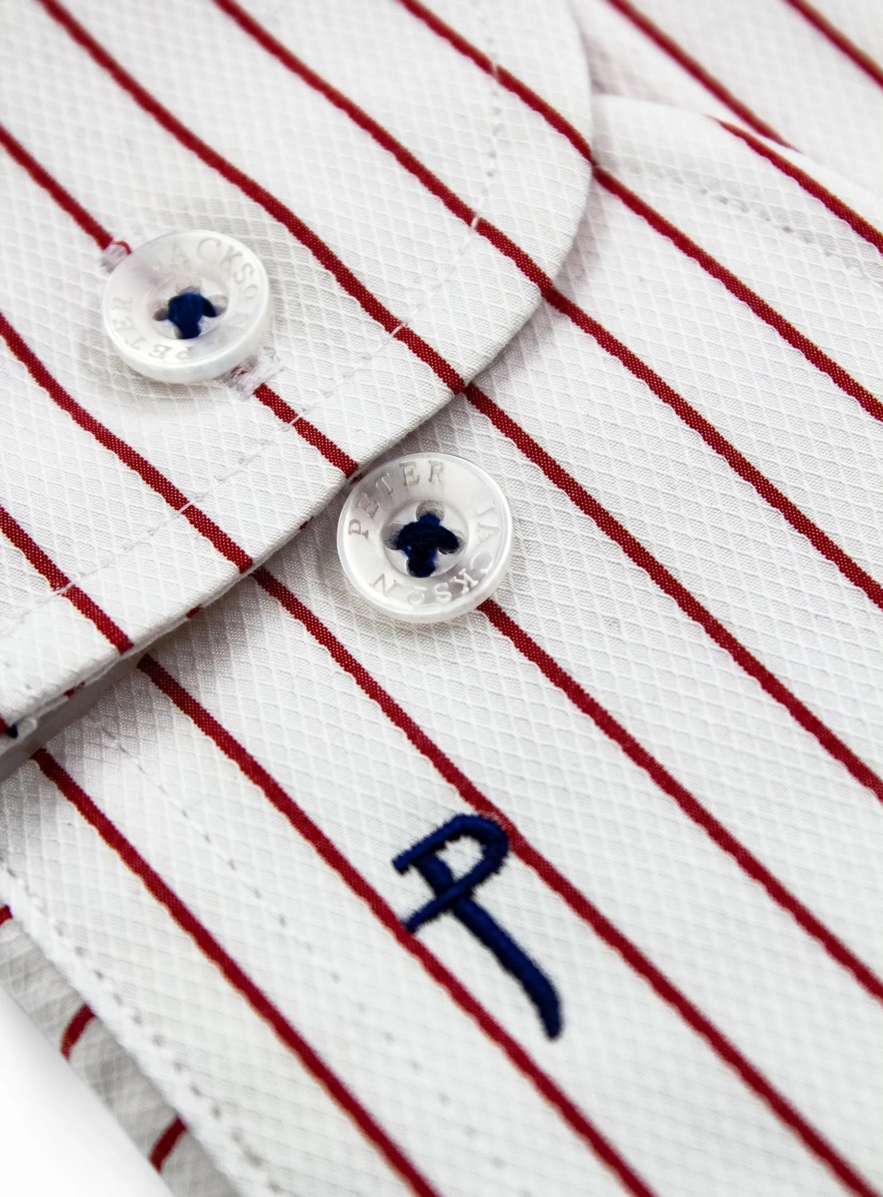 Red Pinstripe Business Shirt