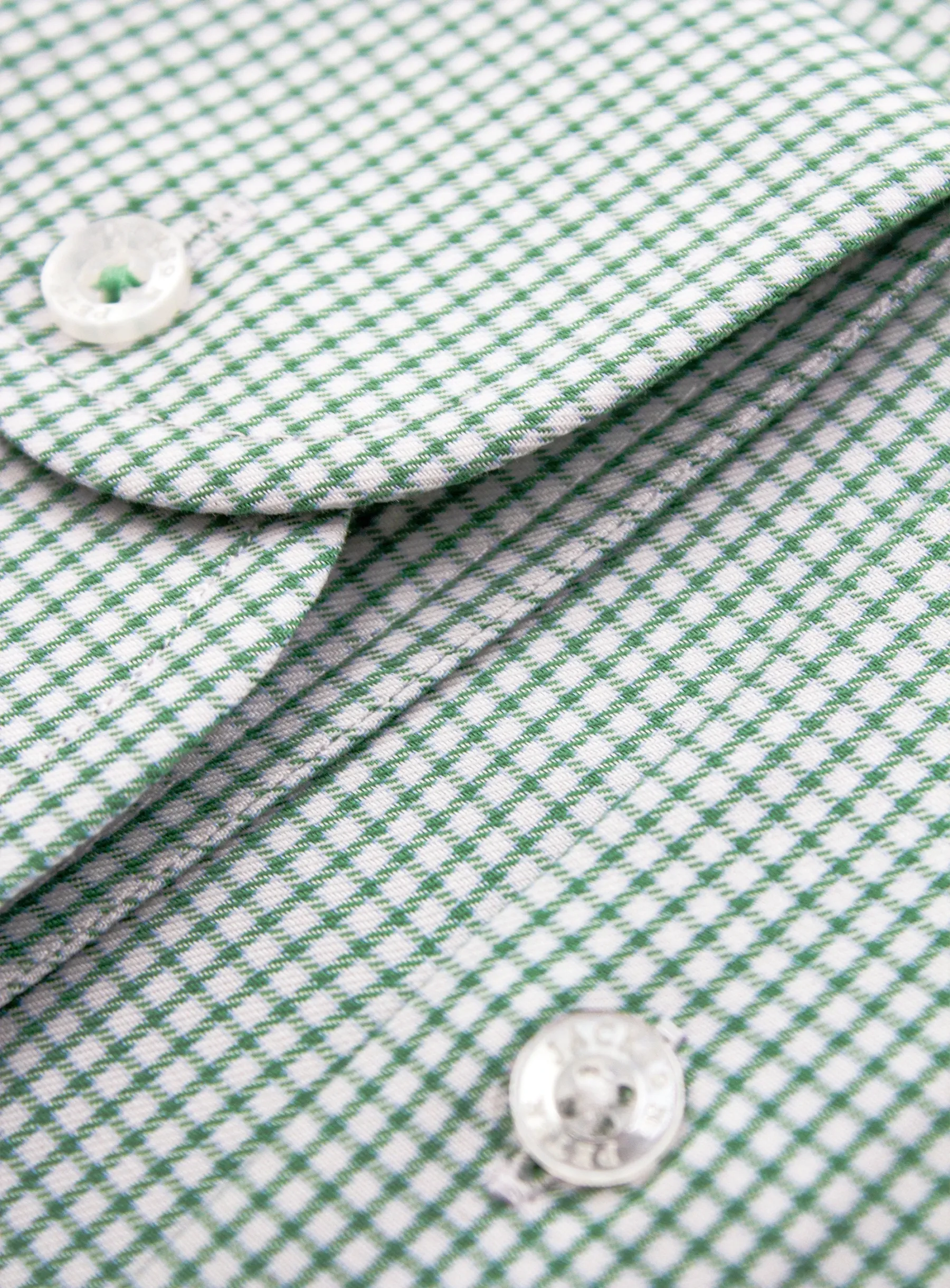 Milan Green Micro Check Shirt