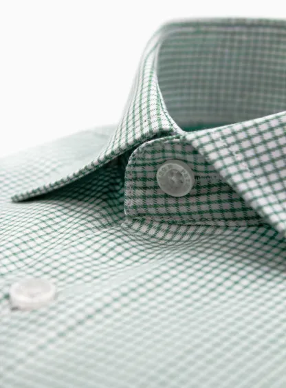 Milan Green Micro Check Shirt
