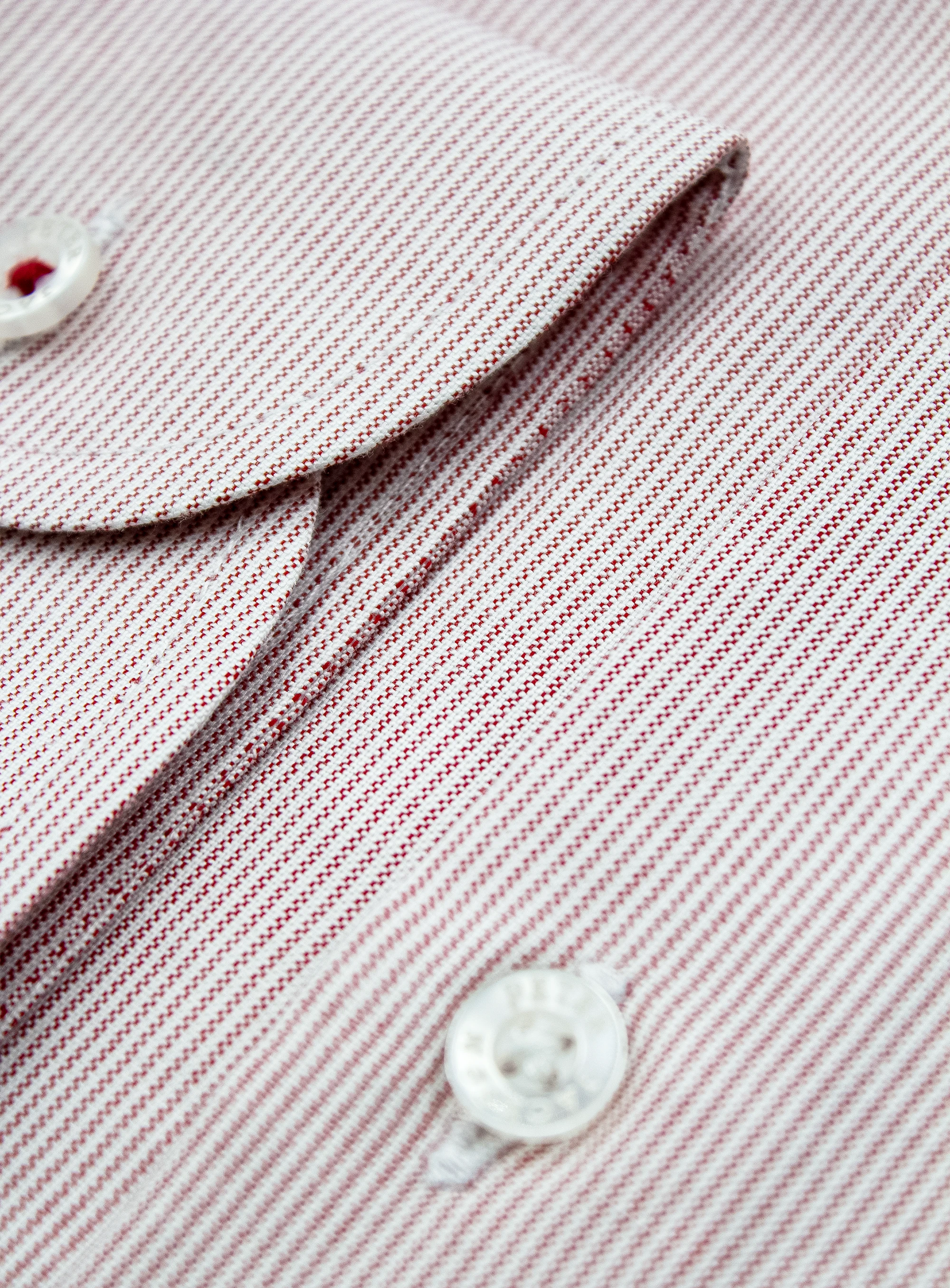Milan Oxford Stripe Red Shirt