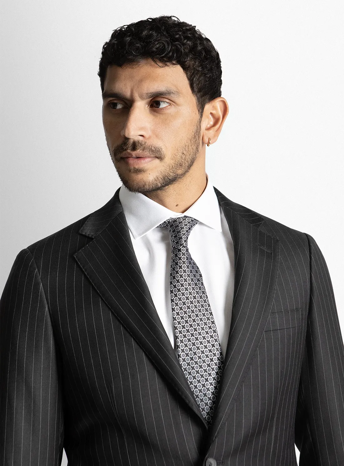 Alfonso Black Pinstripe Suit
