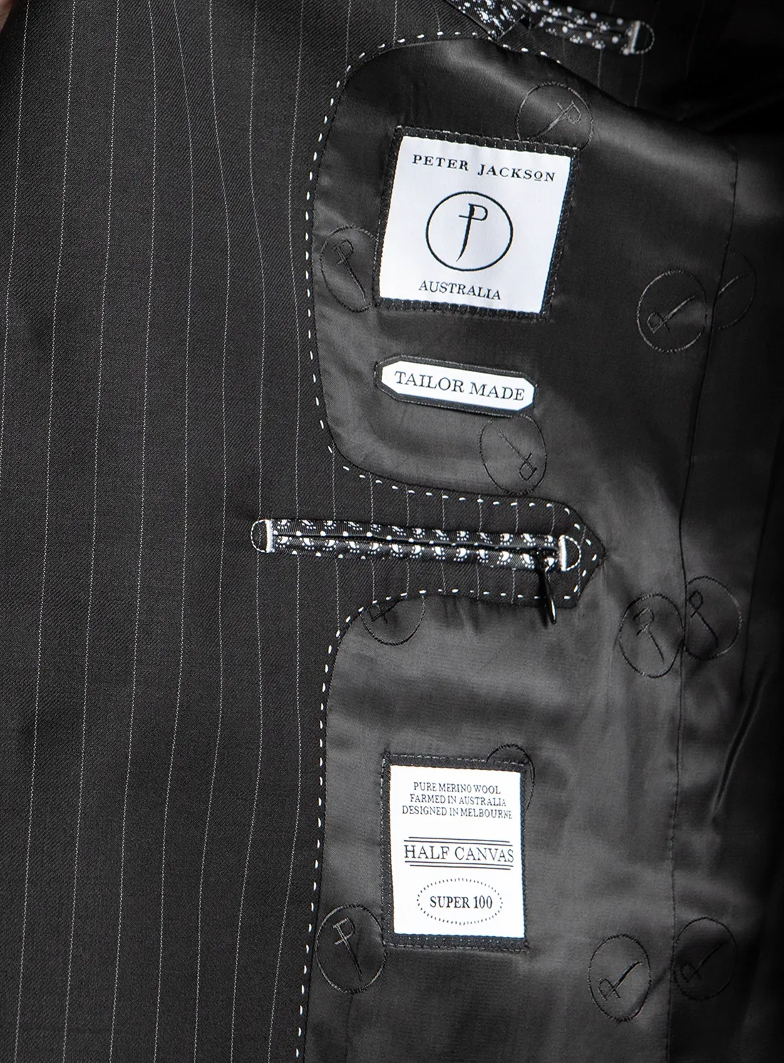 Alfonso Black Pinstripe Suit