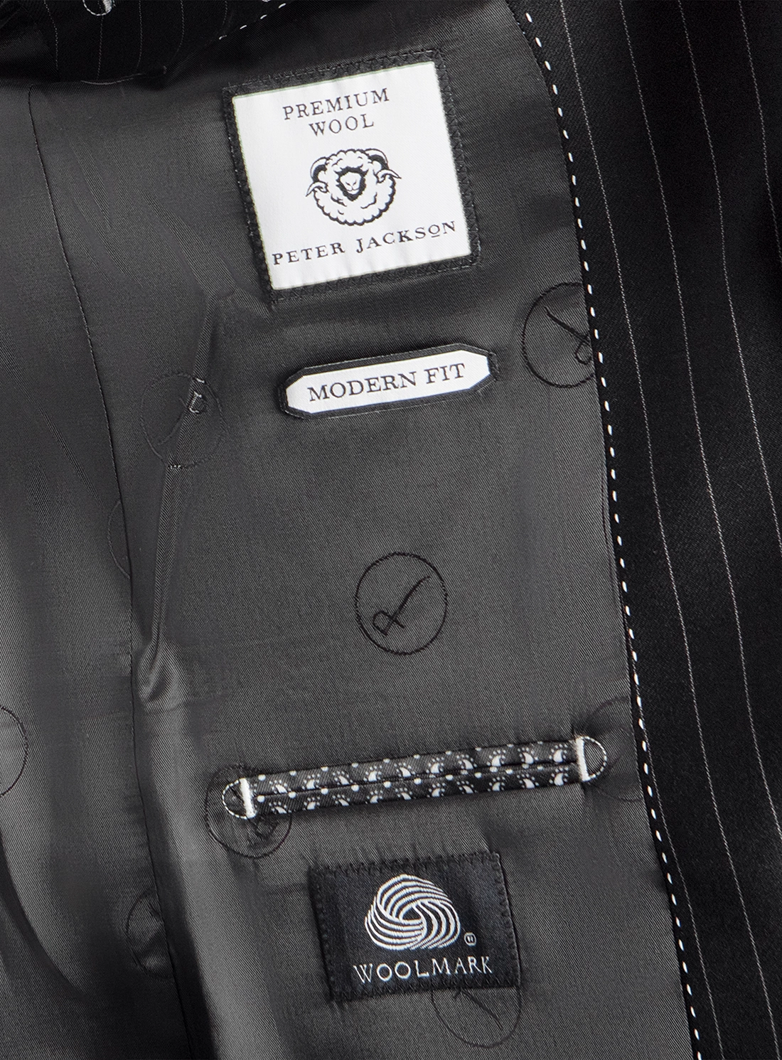 Alfonso Black Pinstripe Suit