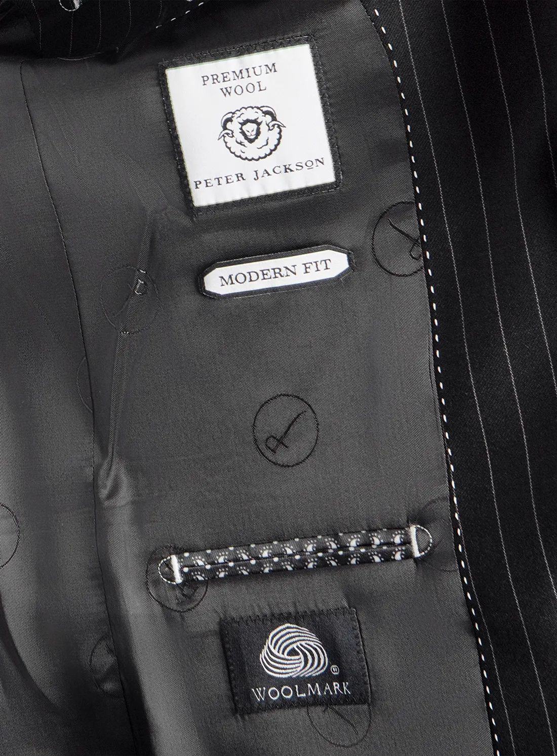 Alfonso Black Pinstripe Suit
