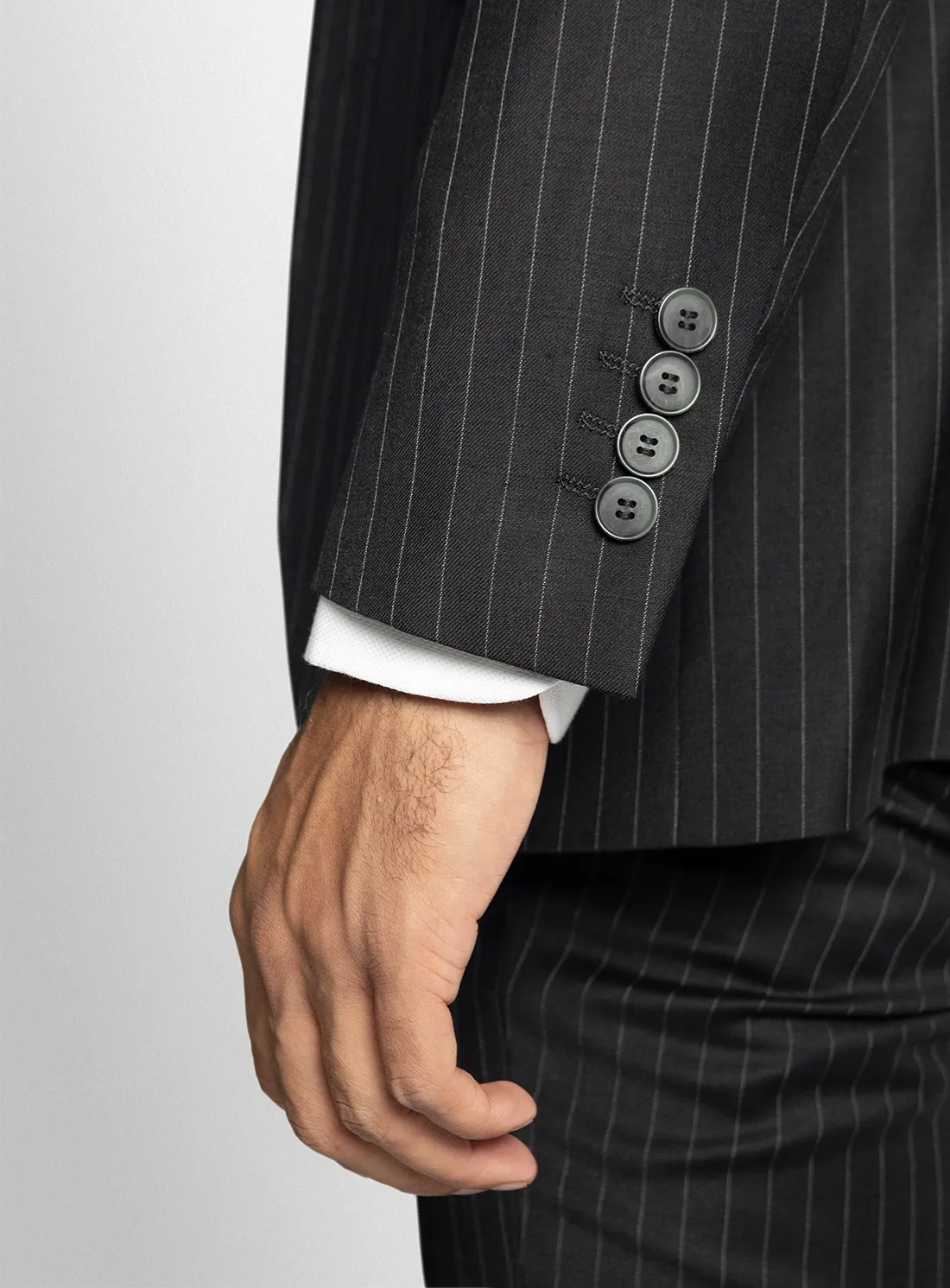 Alfonso Black Pinstripe Suit