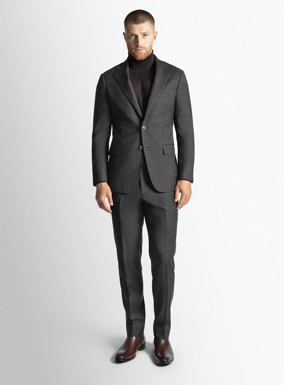 The Spinoza Overcheck Charcoal Suit