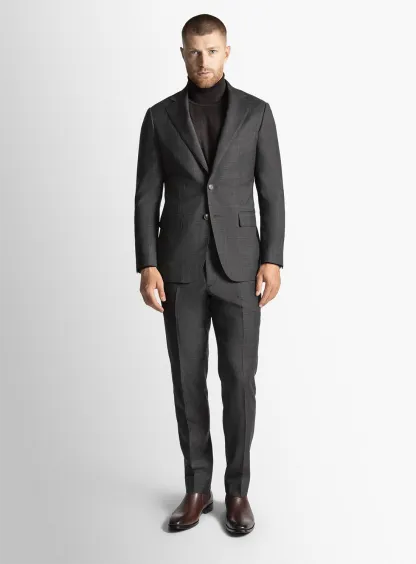 The Spinoza Overcheck Charcoal Suit