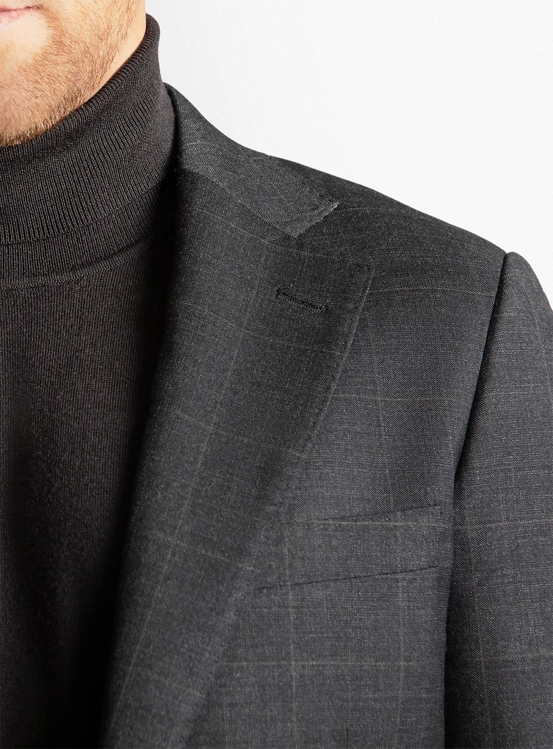 The Spinoza Overcheck Charcoal Suit