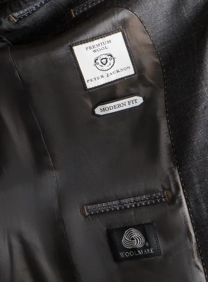 The Spinoza Overcheck Charcoal Suit