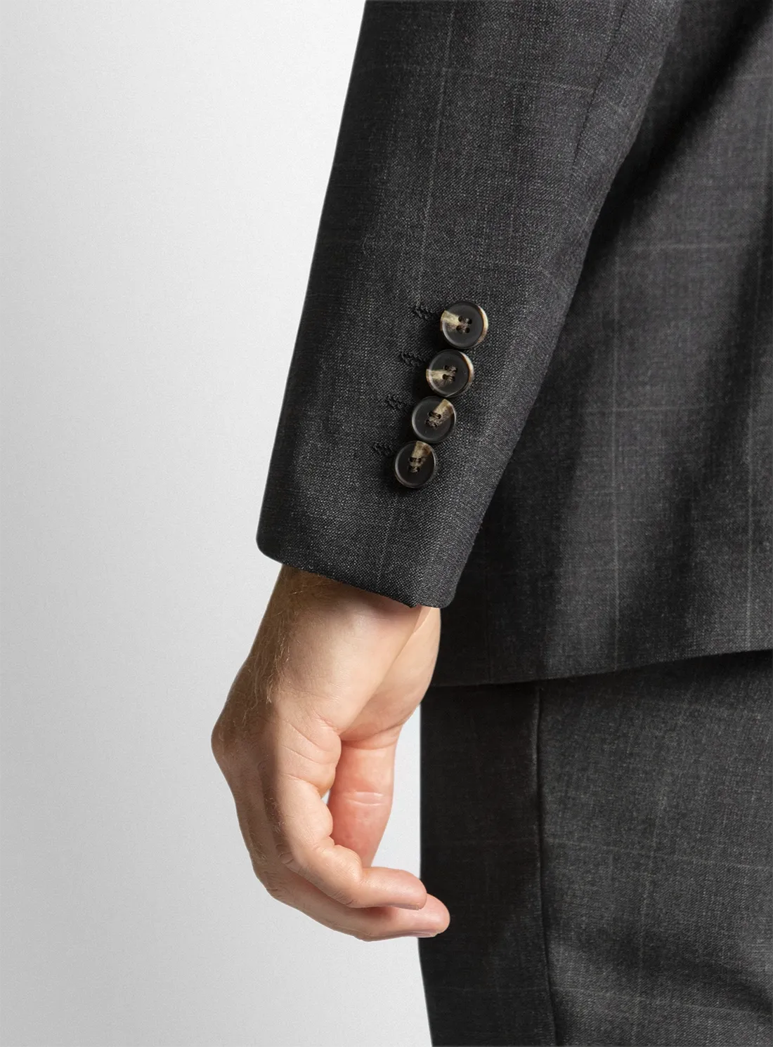 The Spinoza Overcheck Charcoal Suit