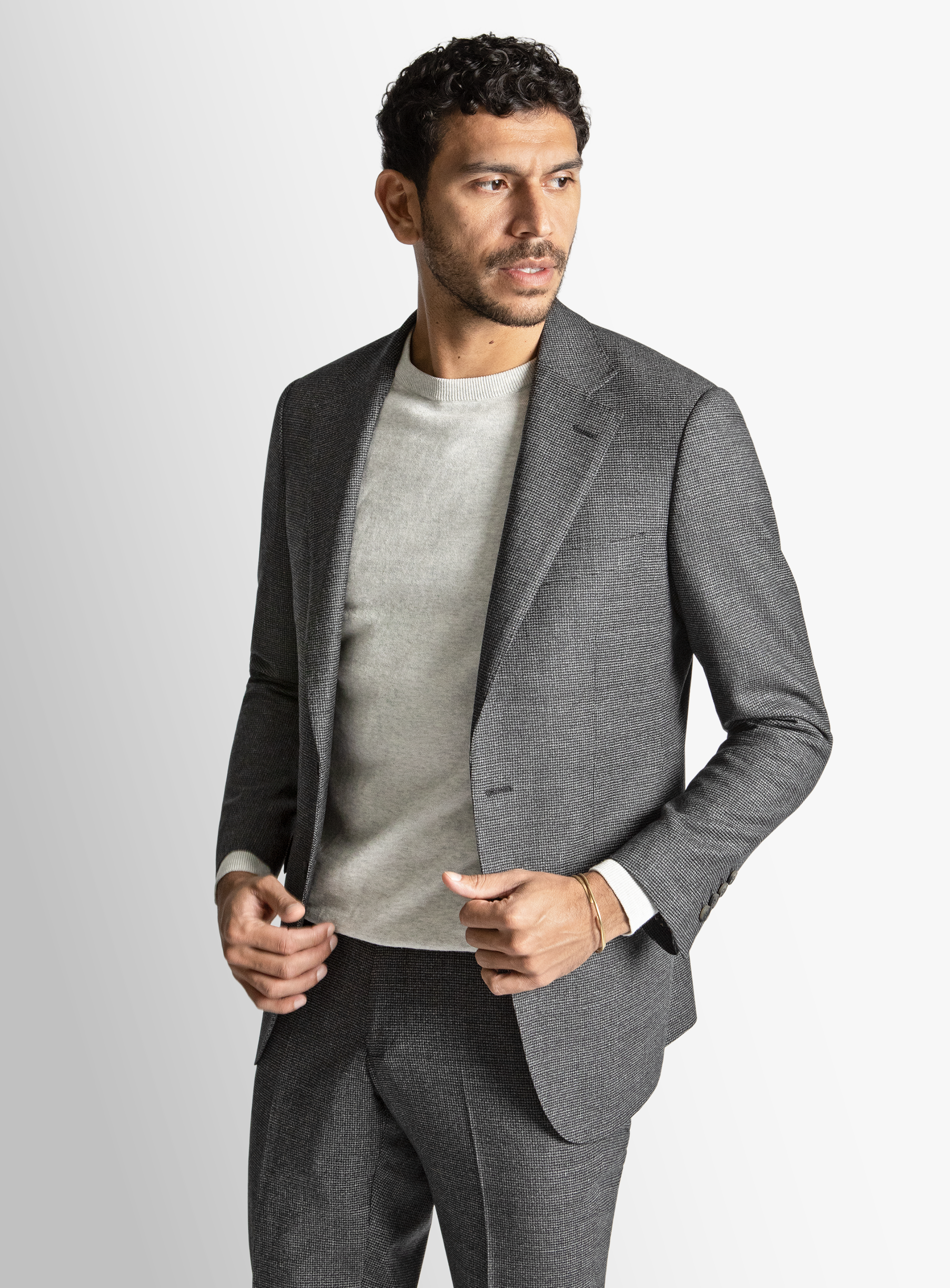 Firenze Puppytooth Charcoal Suit