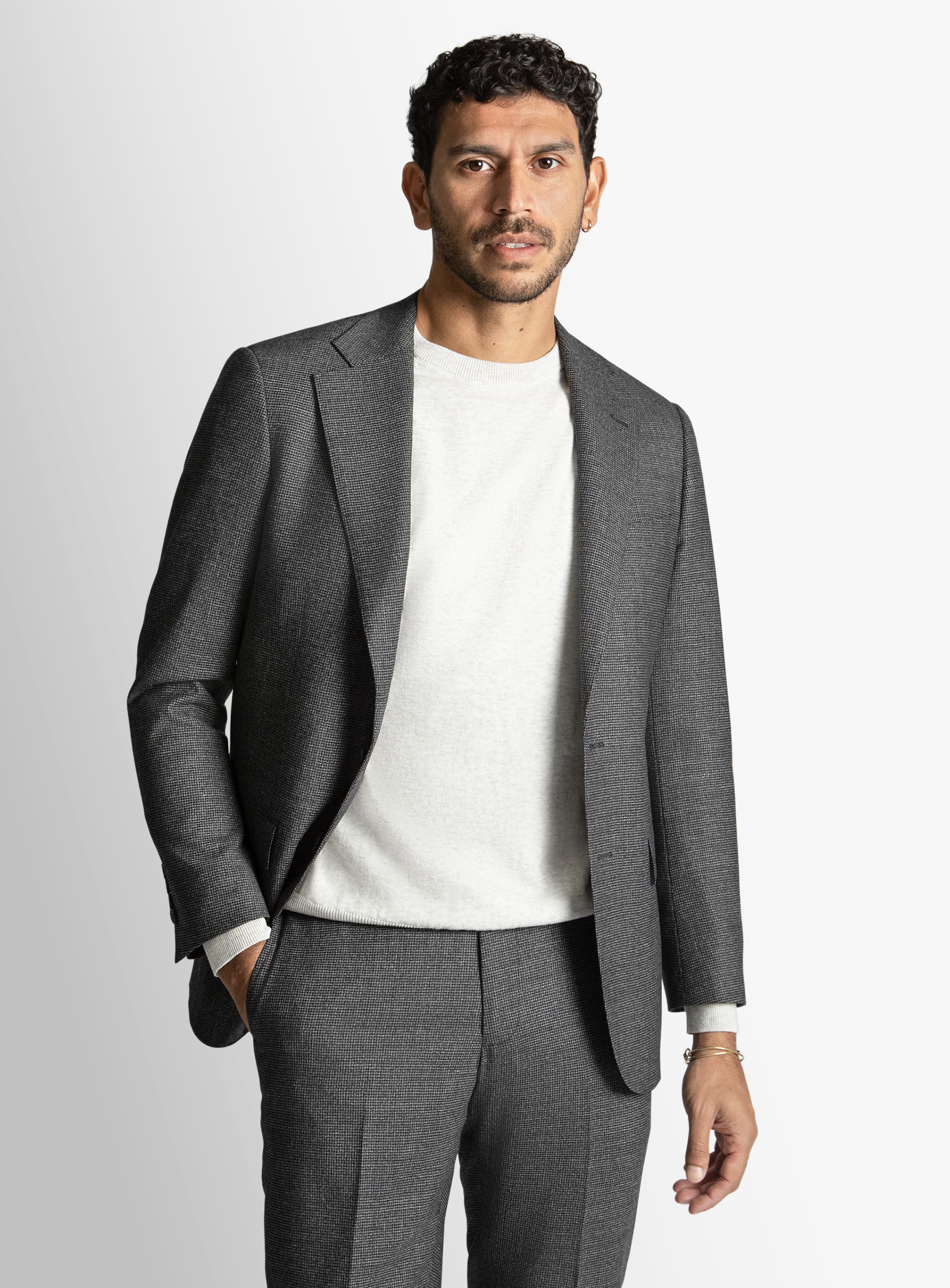 Firenze Puppytooth Charcoal Suit