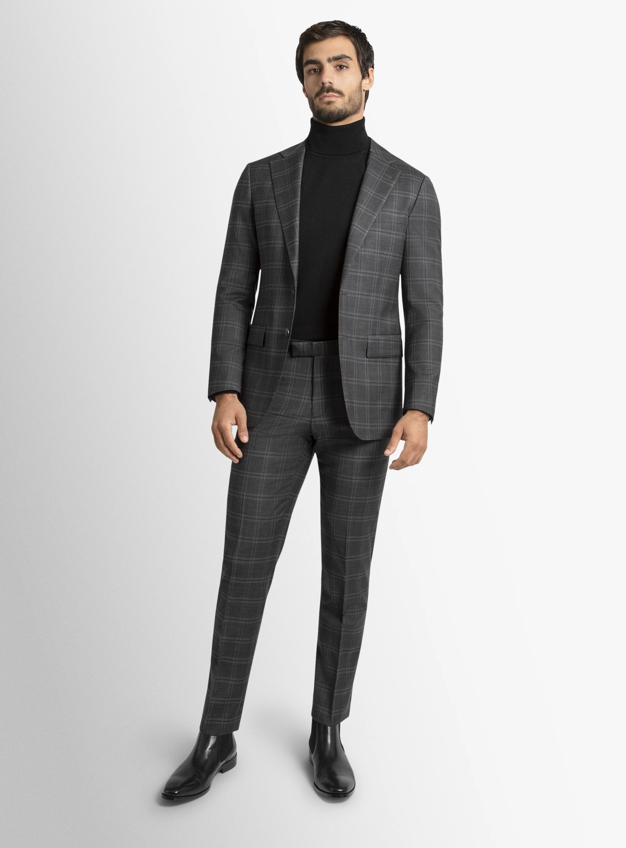Heras Charcoal Check Suit