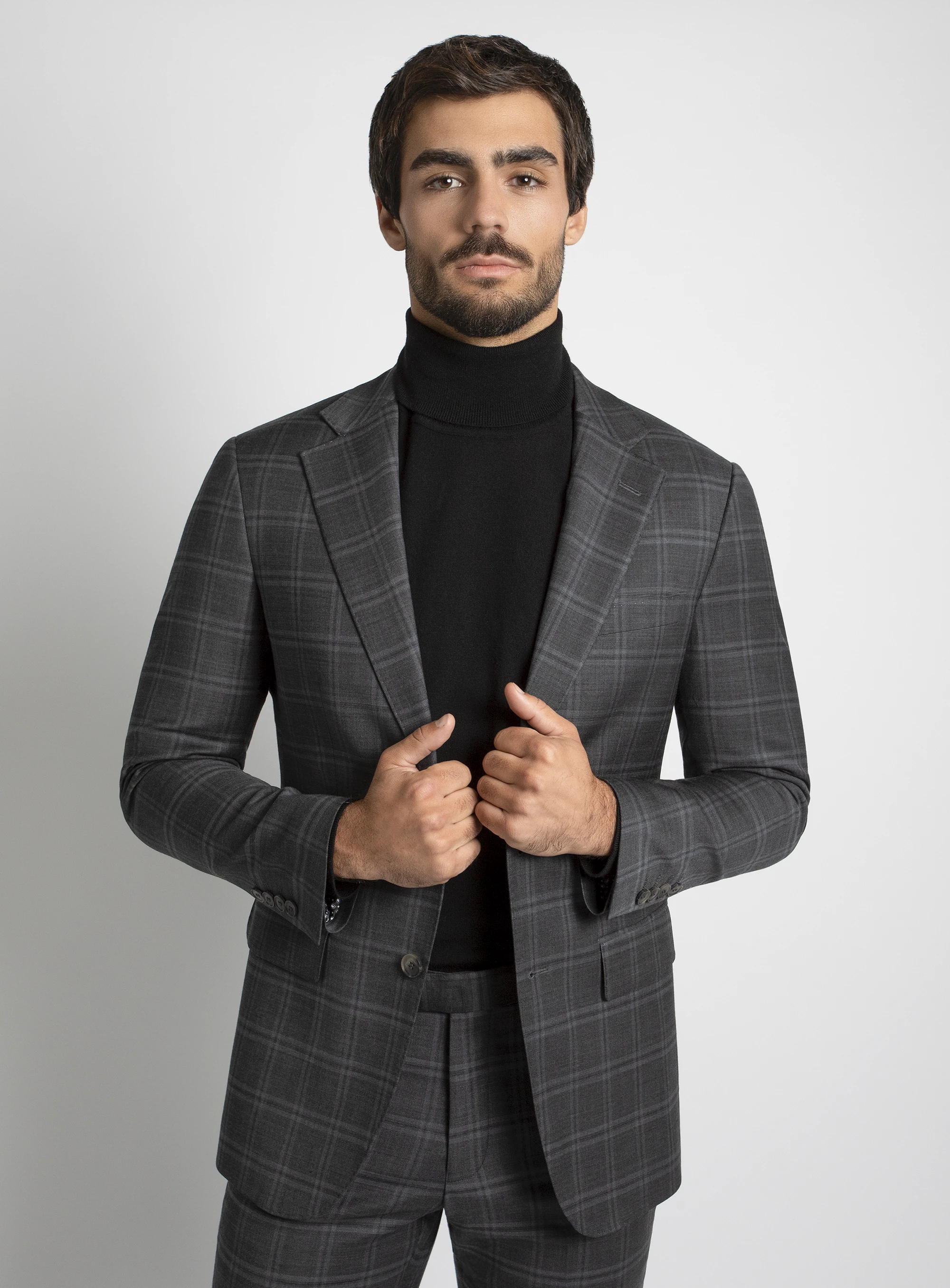Heras Charcoal Check Suit