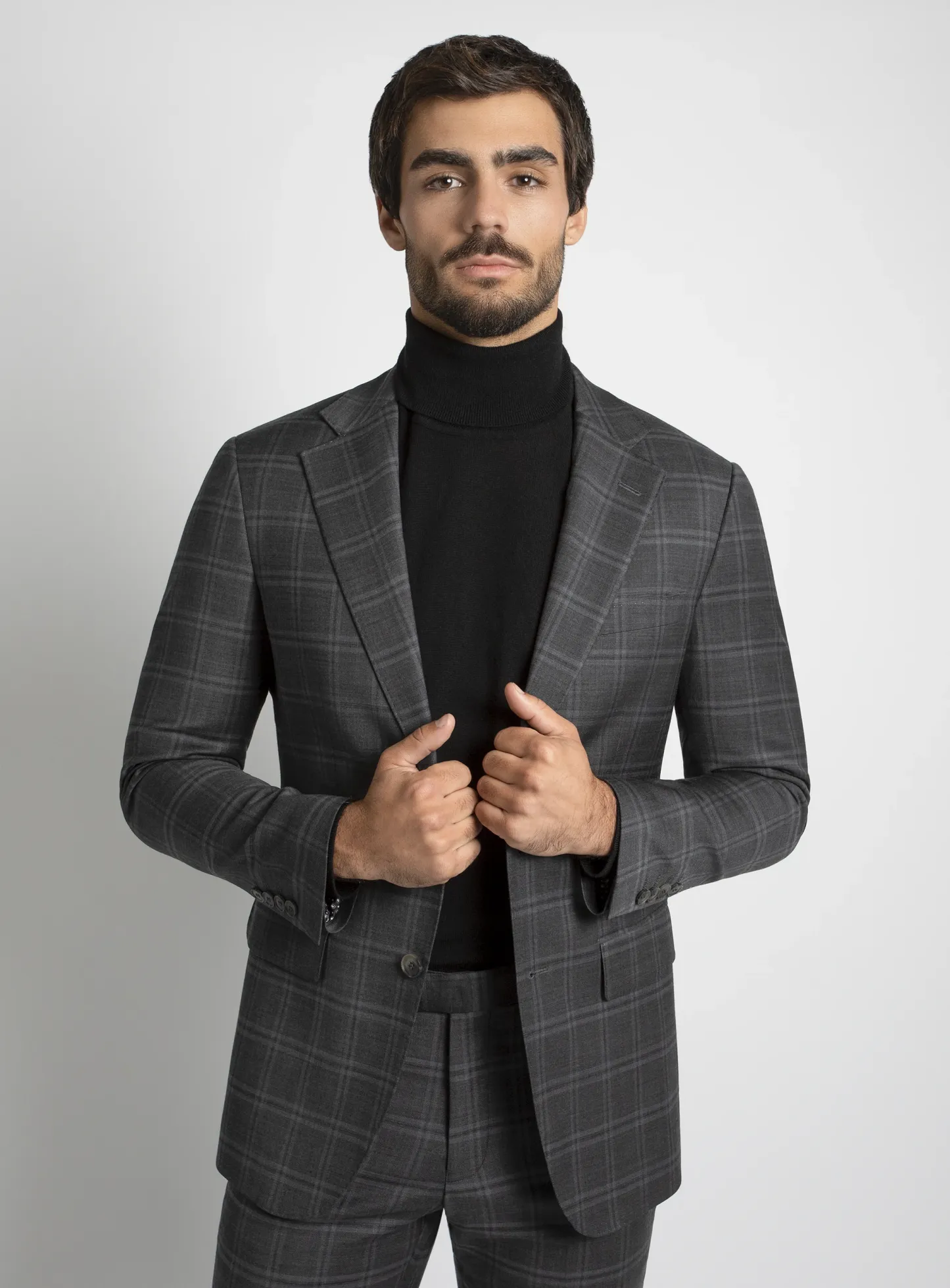 Heras Charcoal Check Suit