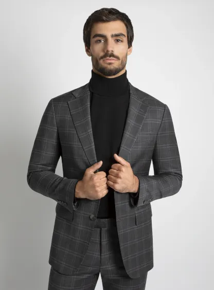 Heras Charcoal Check Suit