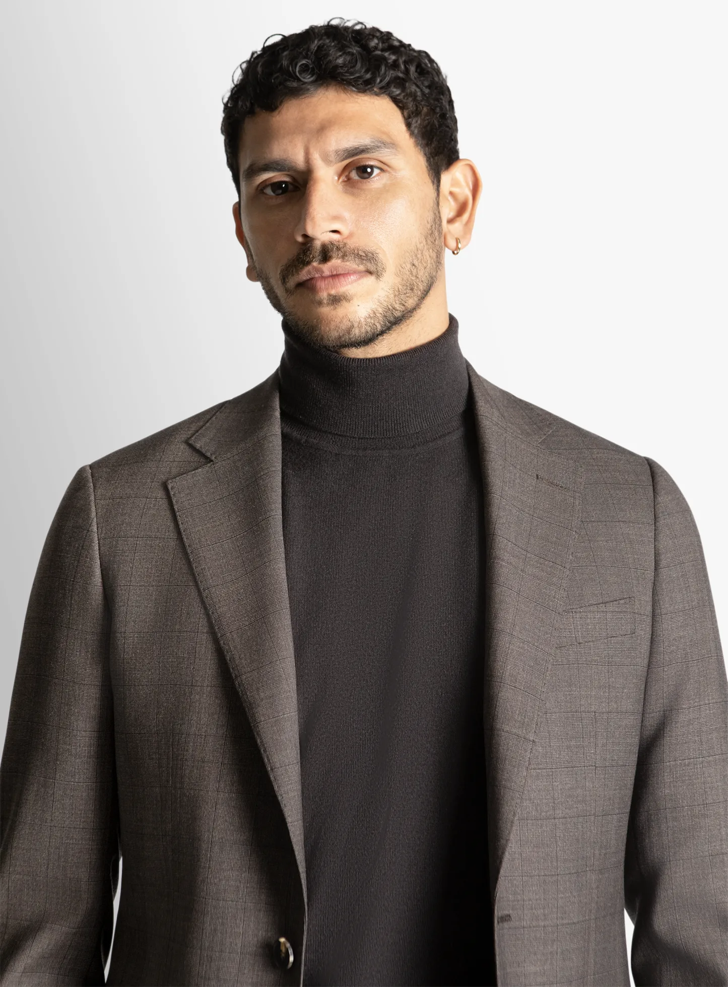 Brando Chocolate Glen Check Suit