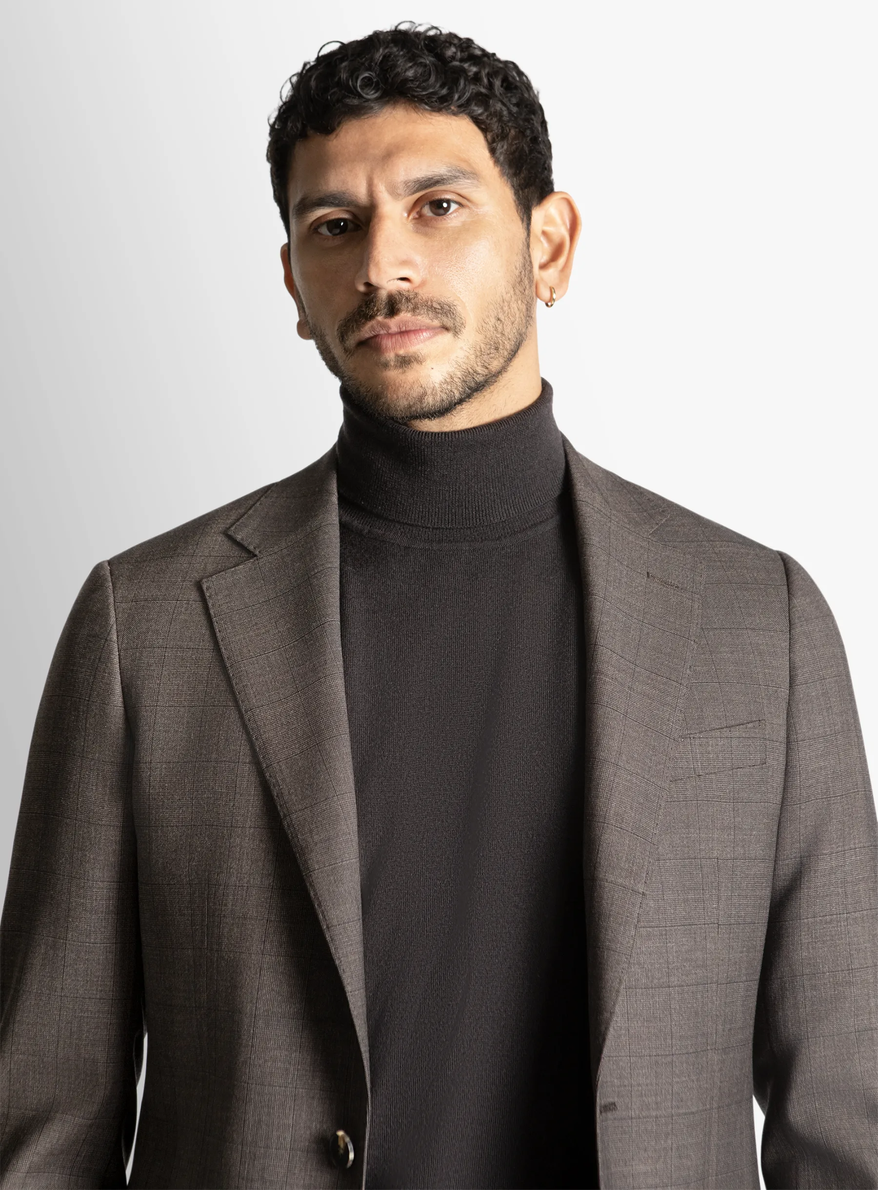 Brando Chocolate Glen Check Suit