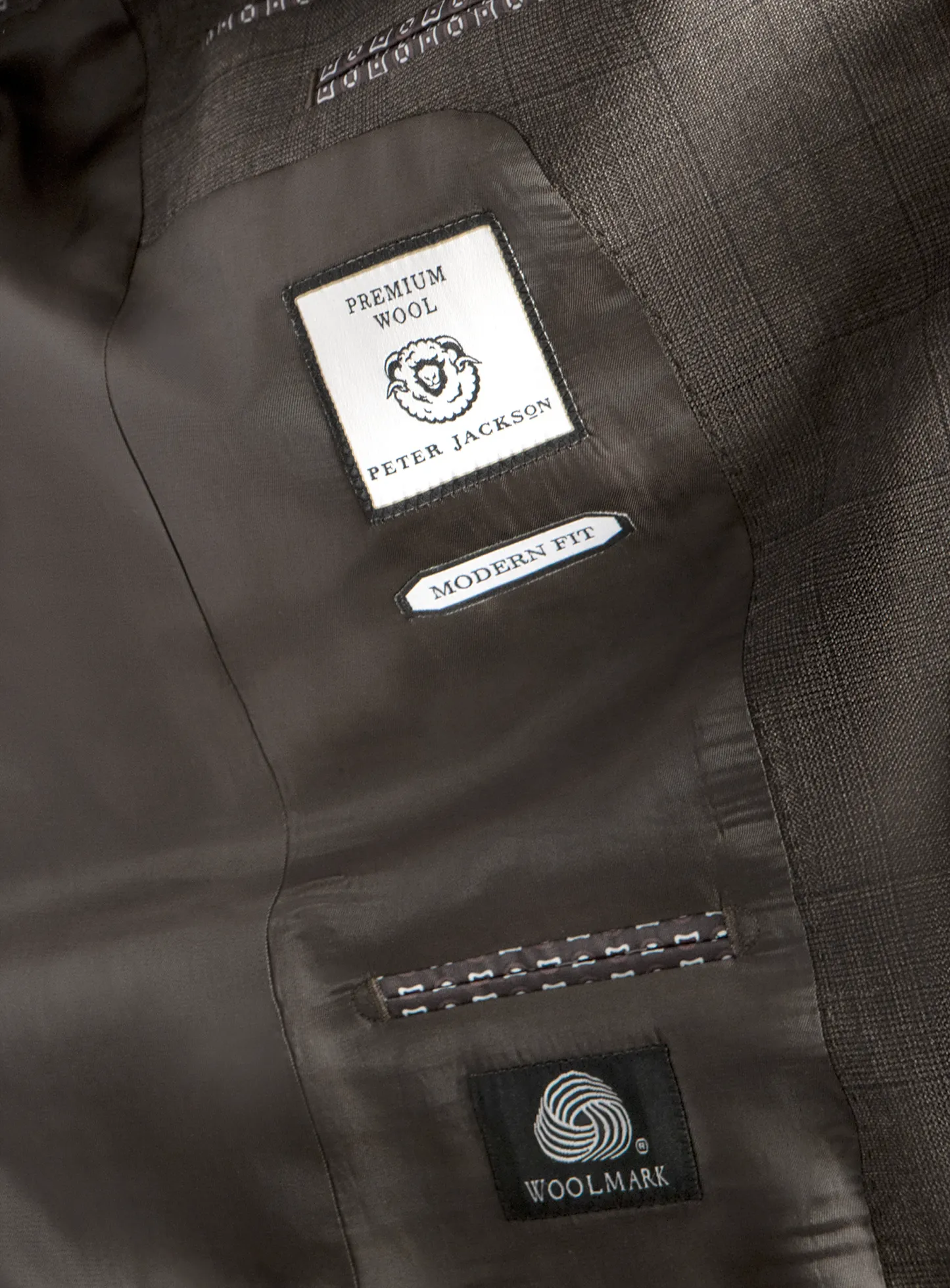 Brando Chocolate Glen Check Suit