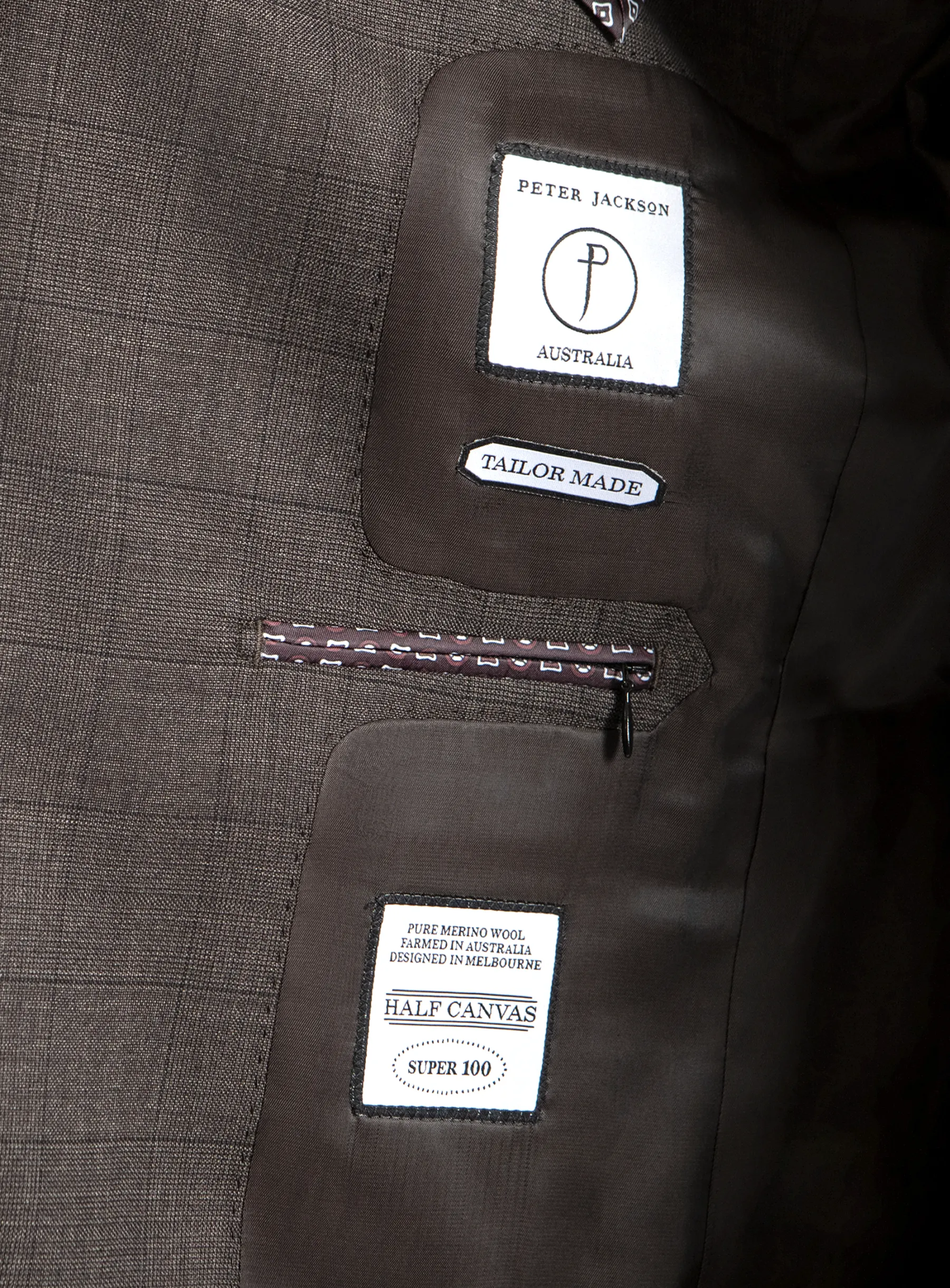 Brando Chocolate Glen Check Suit