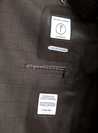 Brando Chocolate Glen Check Suit