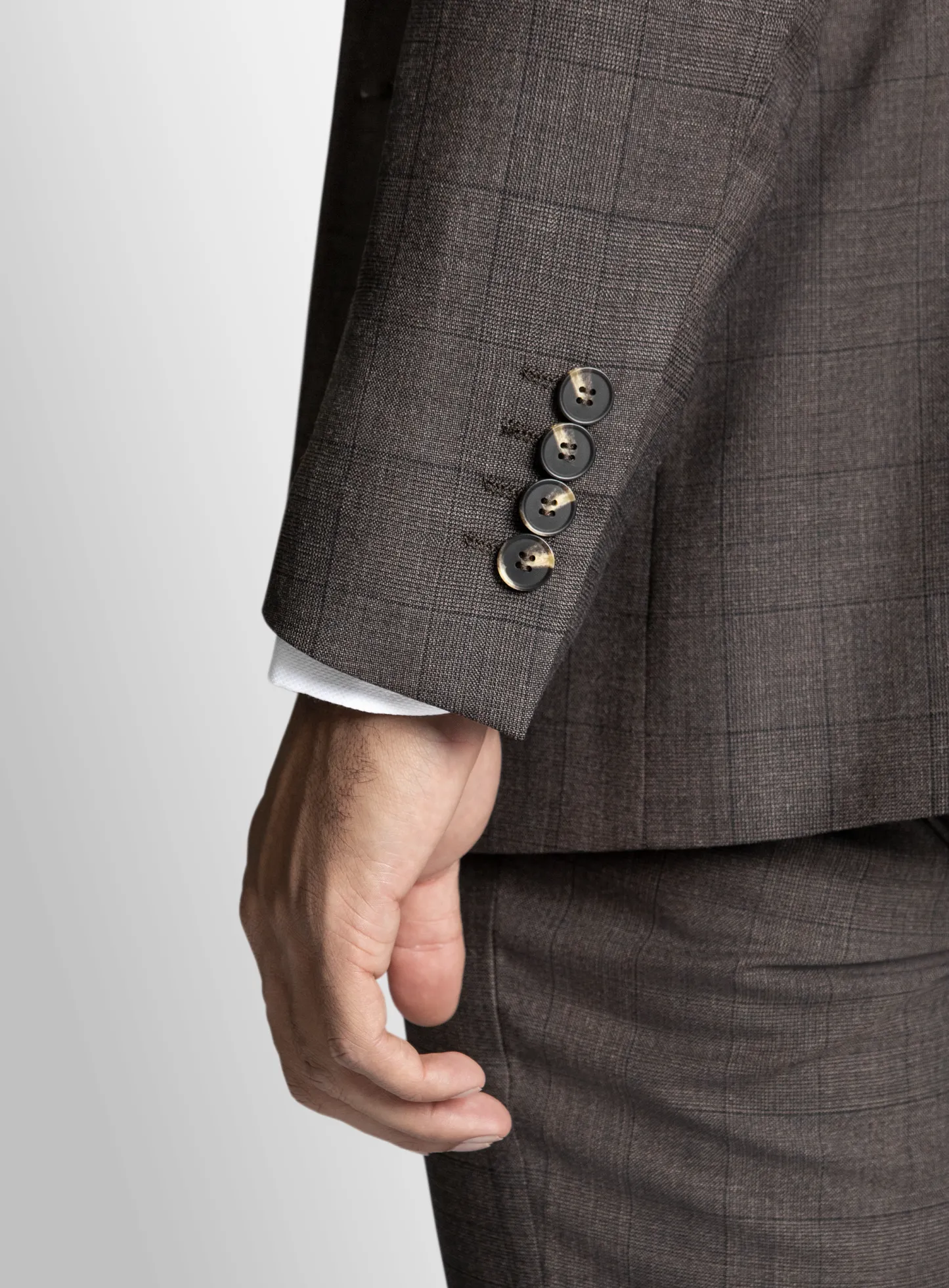 Brando Chocolate Glen Check Suit