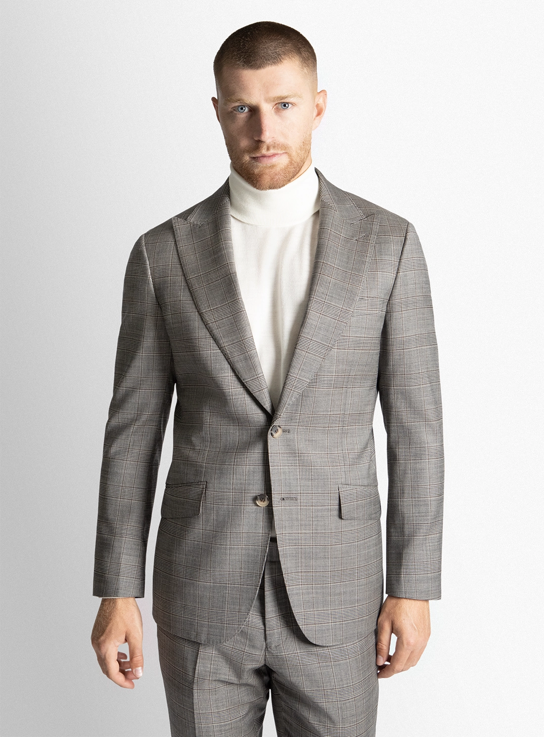 The Hector Plaid Chocolate Brown Suit