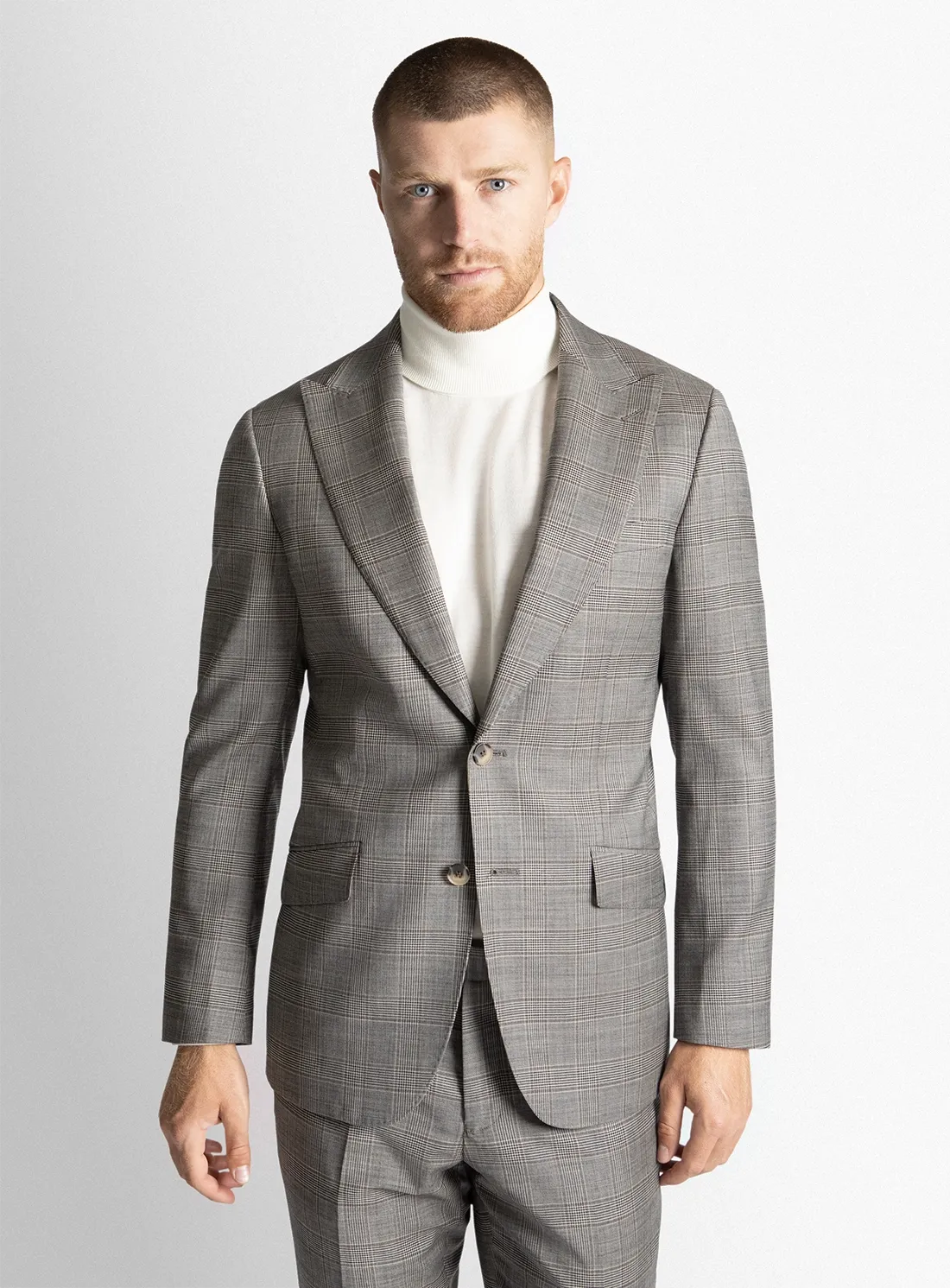 The Hector Plaid Chocolate Brown Suit
