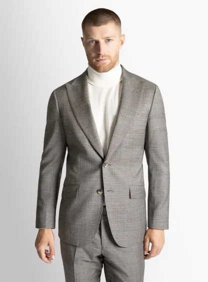 The Hector Plaid Chocolate Brown Suit