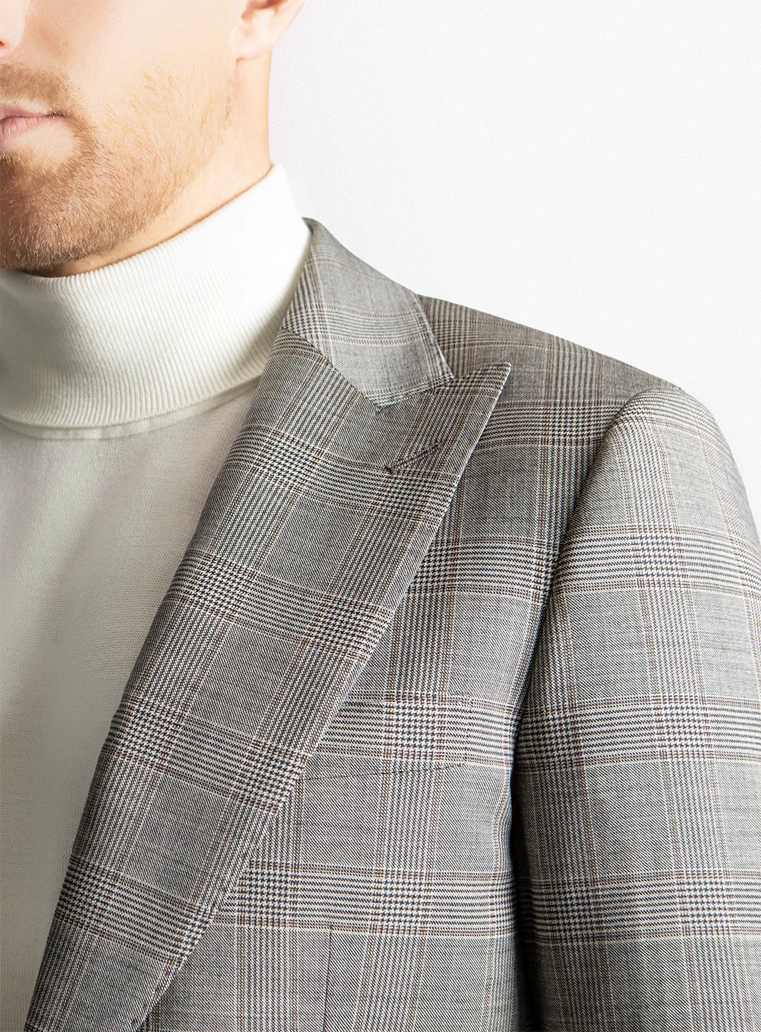 The Hector Plaid Chocolate Brown Suit