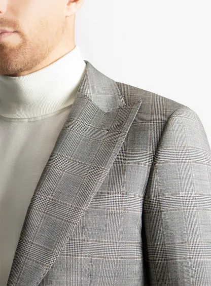 The Hector Plaid Chocolate Brown Suit
