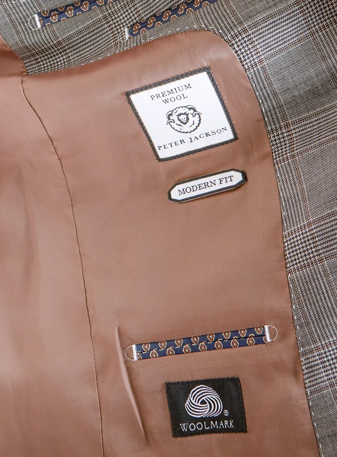 The Hector Plaid Chocolate Brown Suit