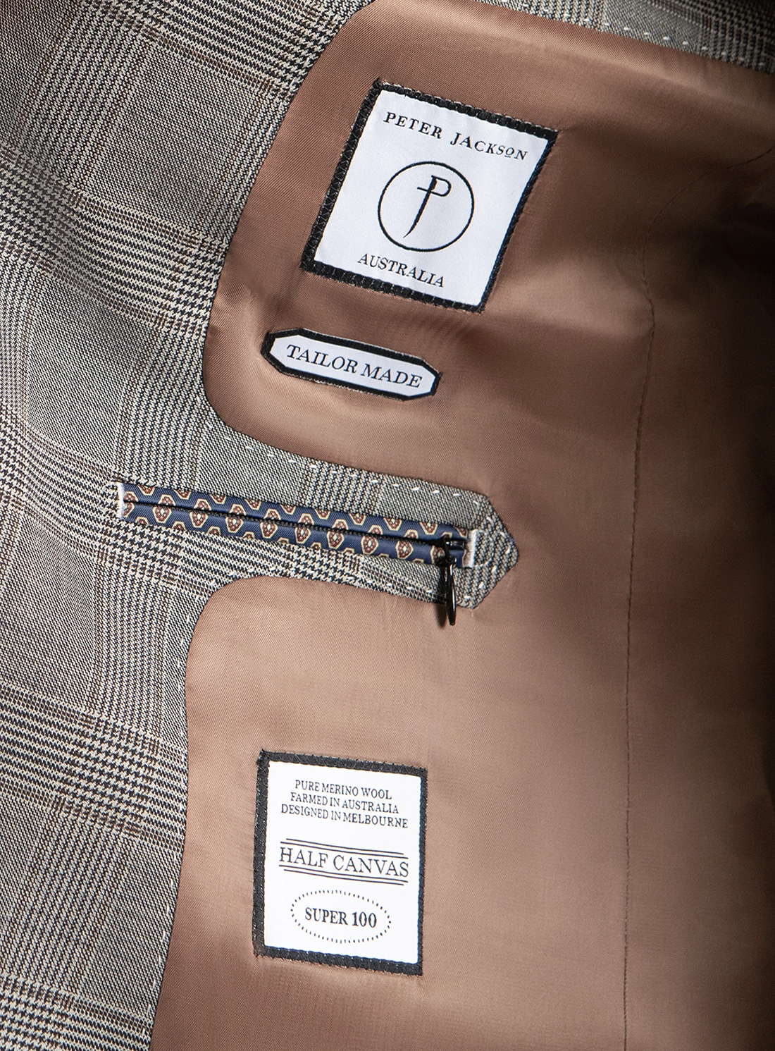 The Hector Plaid Chocolate Brown Suit