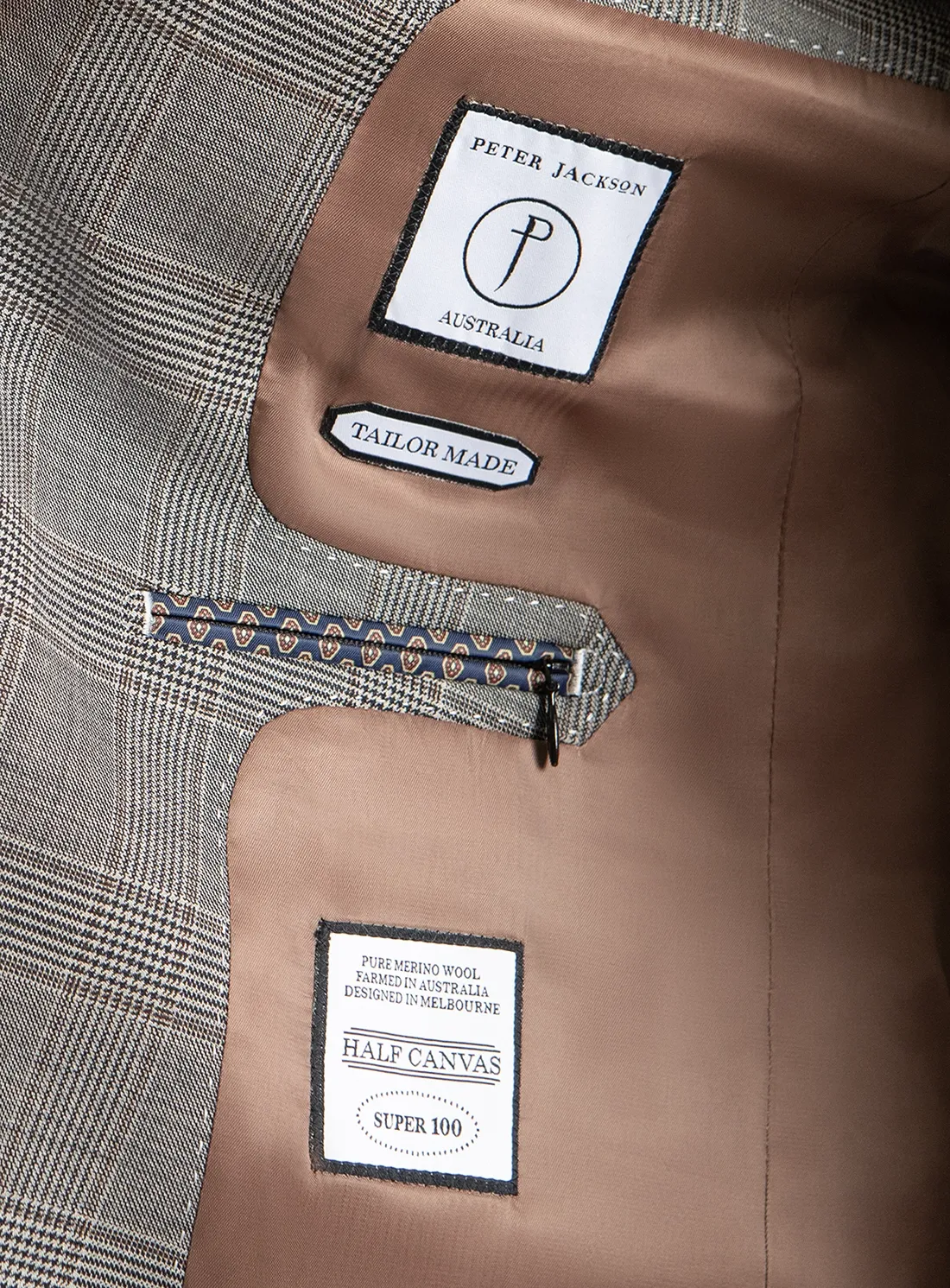 The Hector Plaid Chocolate Brown Suit