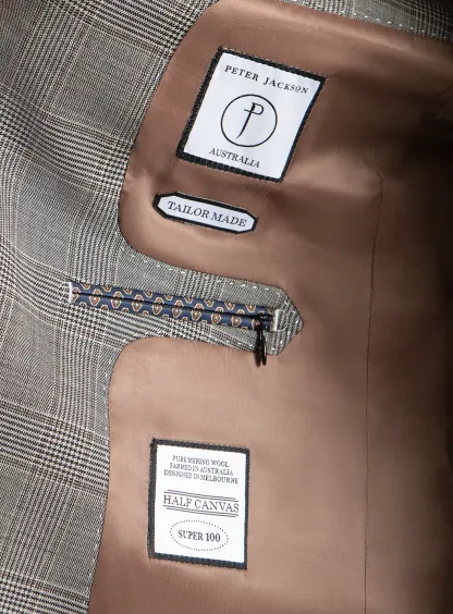 The Hector Plaid Chocolate Brown Suit