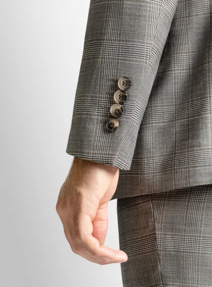 The Hector Plaid Chocolate Brown Suit