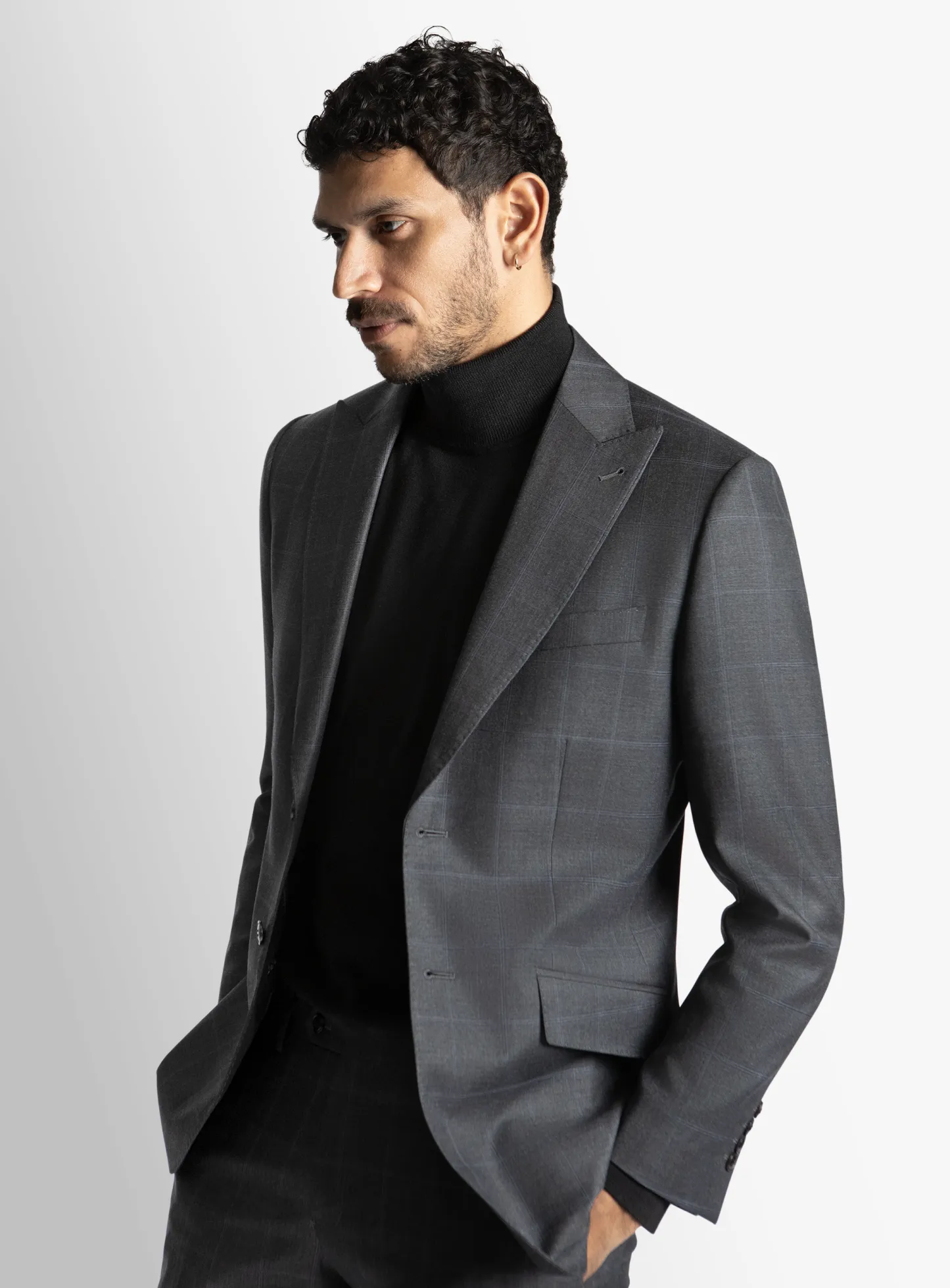Gabriel Indigo Overcheck Suit