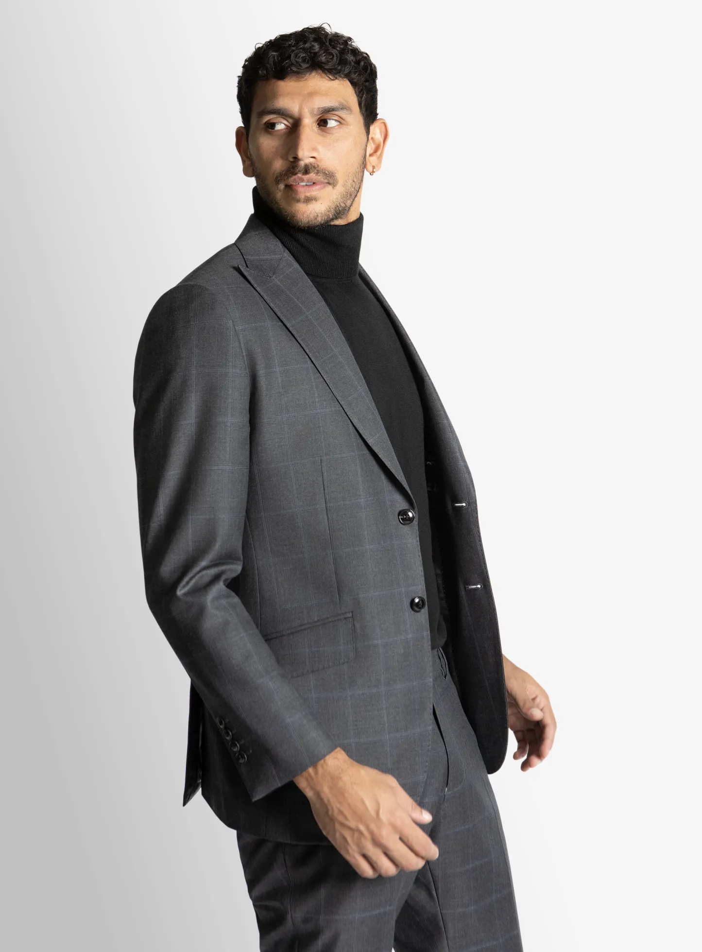 Gabriel Indigo Overcheck Suit
