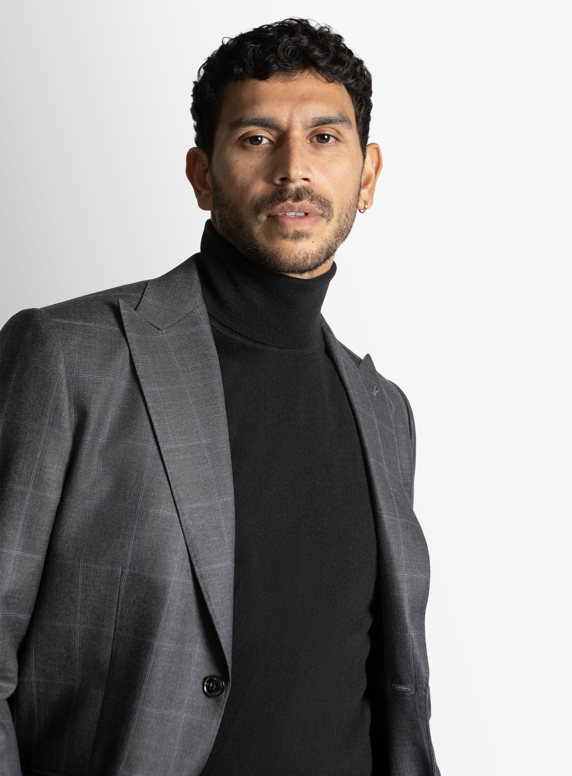 Gabriel Indigo Overcheck Suit