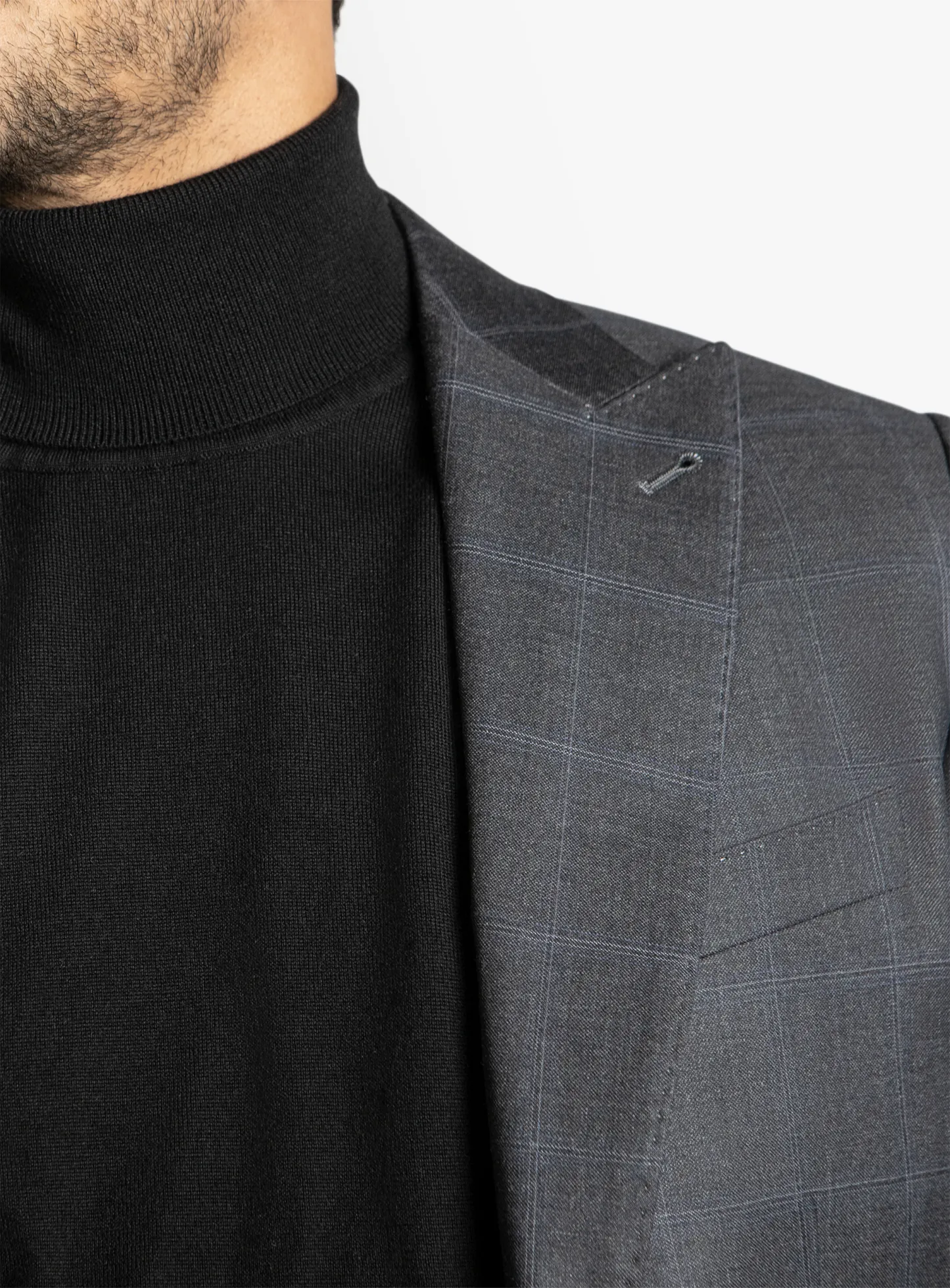 Gabriel Indigo Overcheck Suit