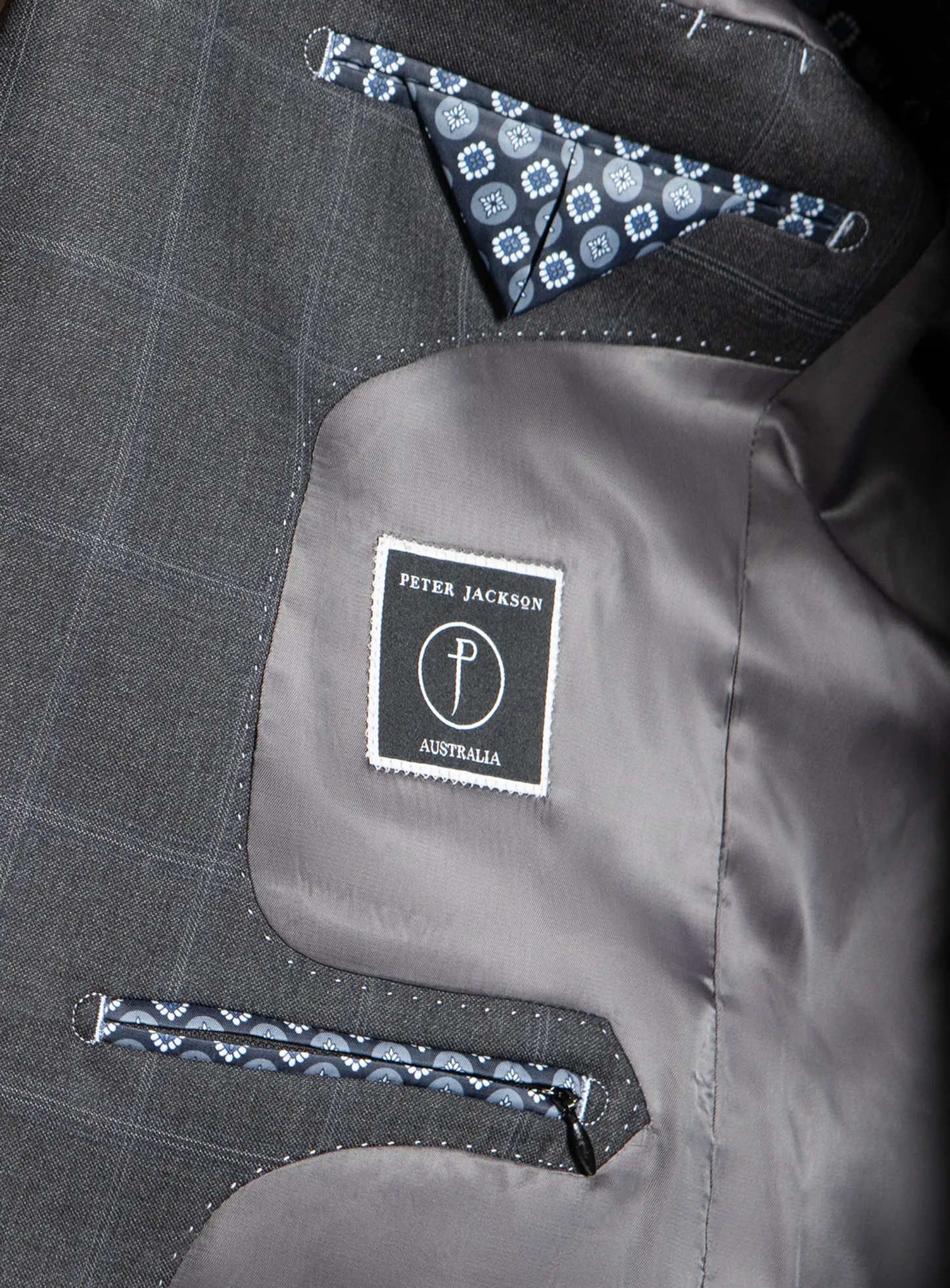 Gabriel Indigo Overcheck Suit