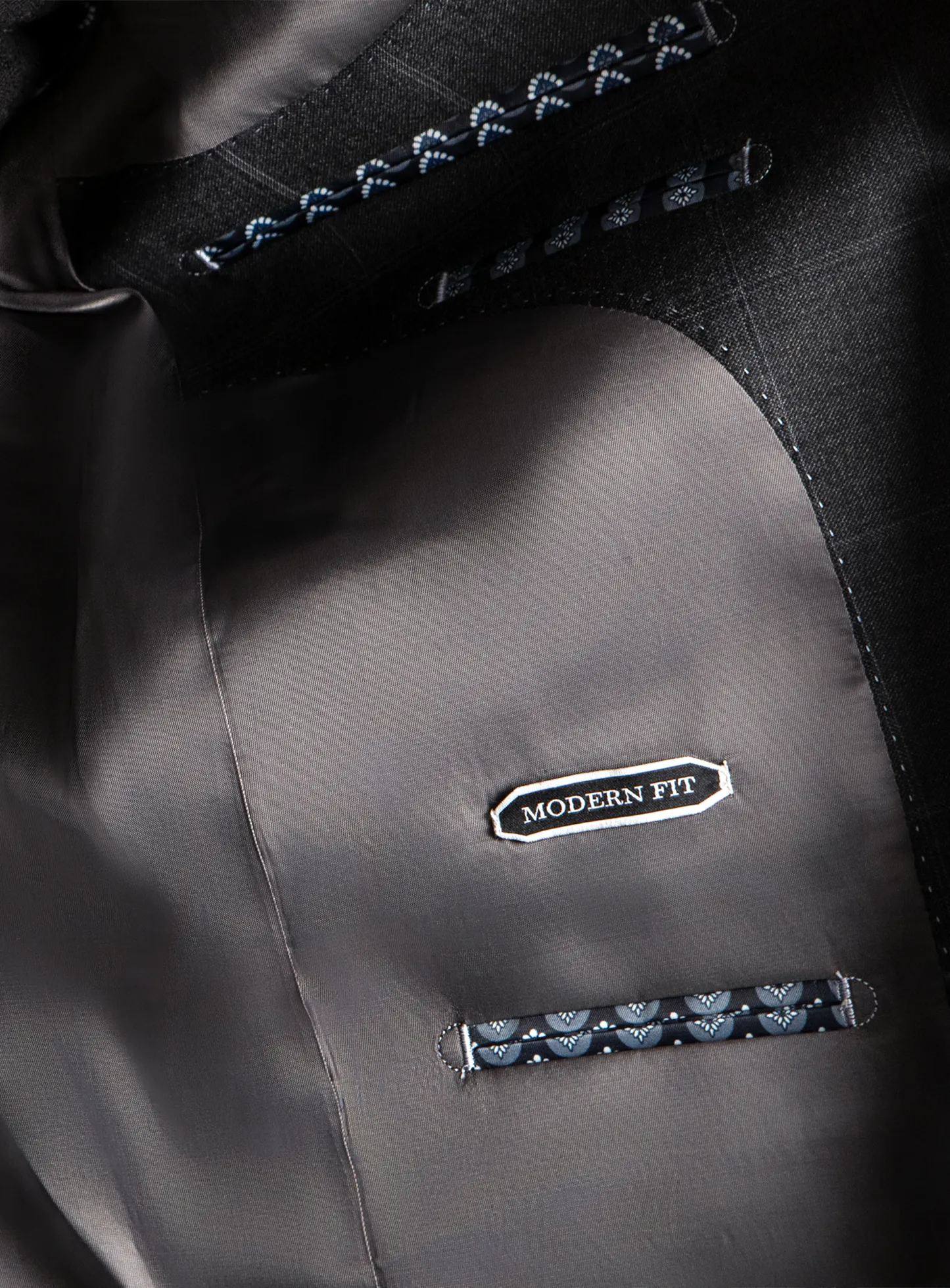 Gabriel Indigo Overcheck Suit