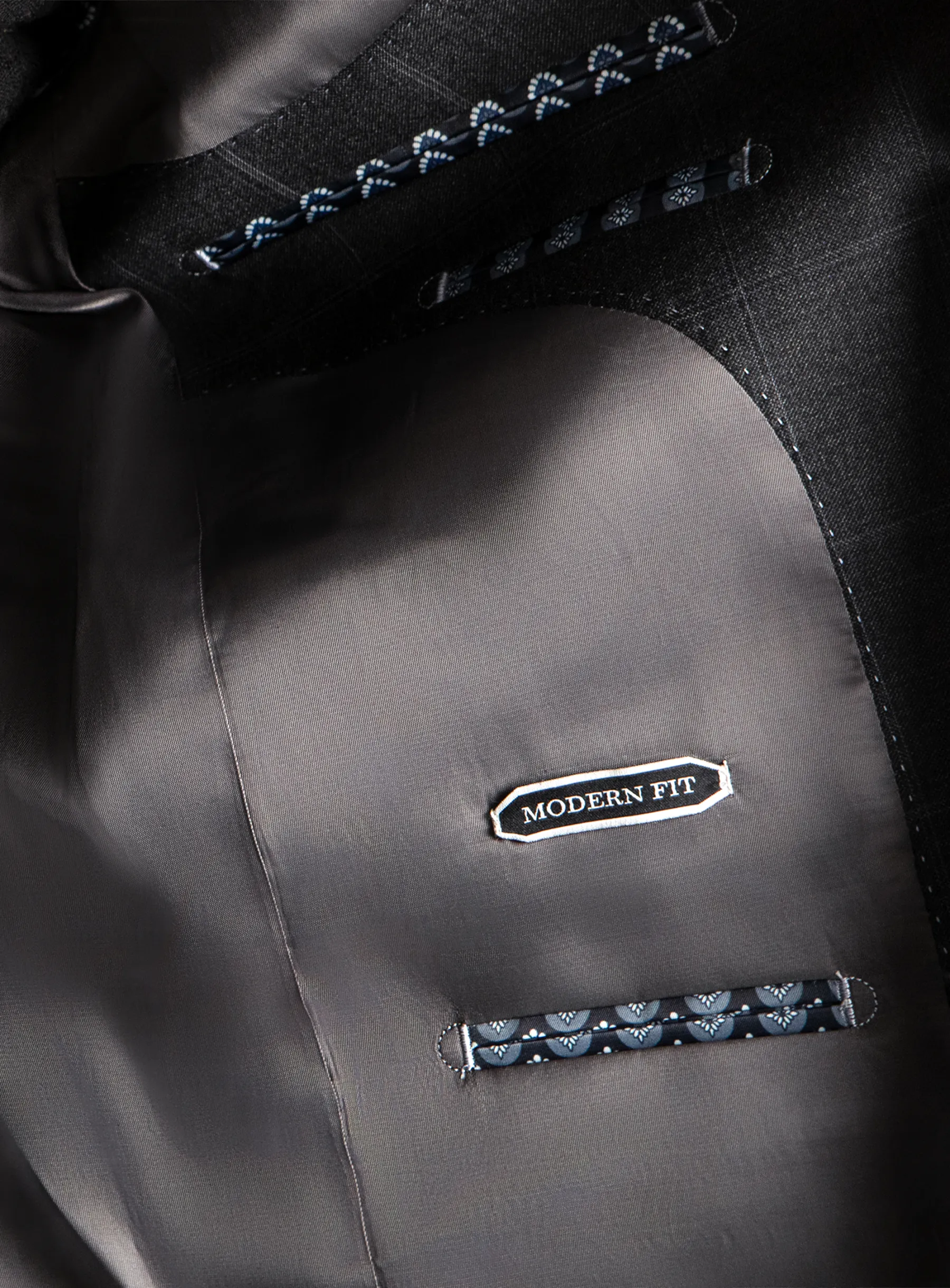 Gabriel Indigo Overcheck Suit