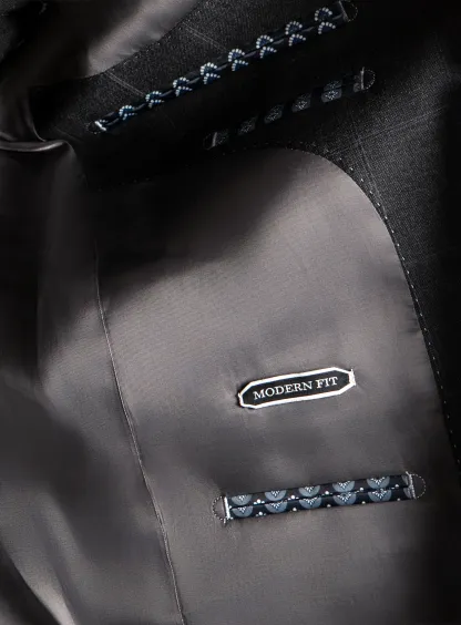 Gabriel Indigo Overcheck Suit
