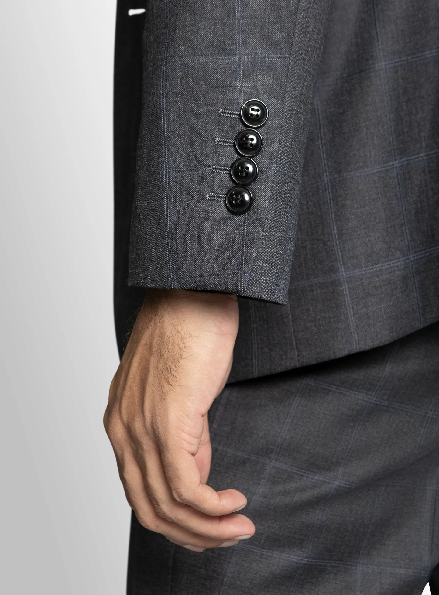 Gabriel Indigo Overcheck Suit