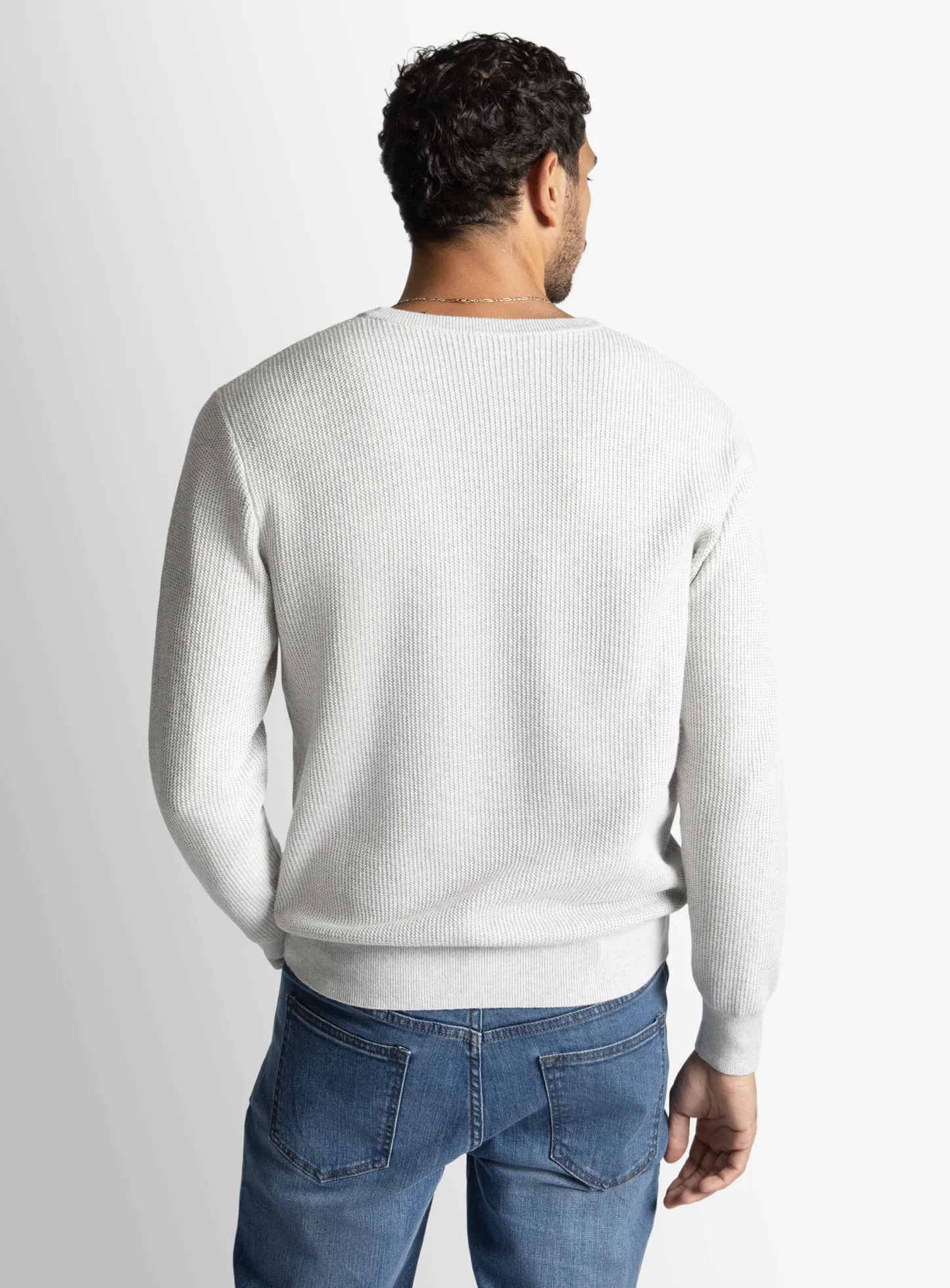 Ash Textured Rib Crew Neck