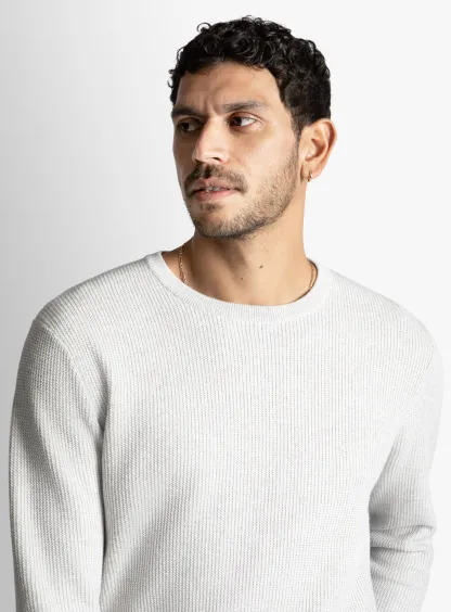 Ash Textured Rib Crew Neck 