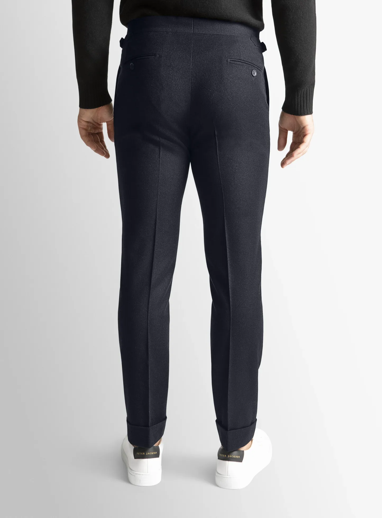 Argenta Flannel Navy Trousers